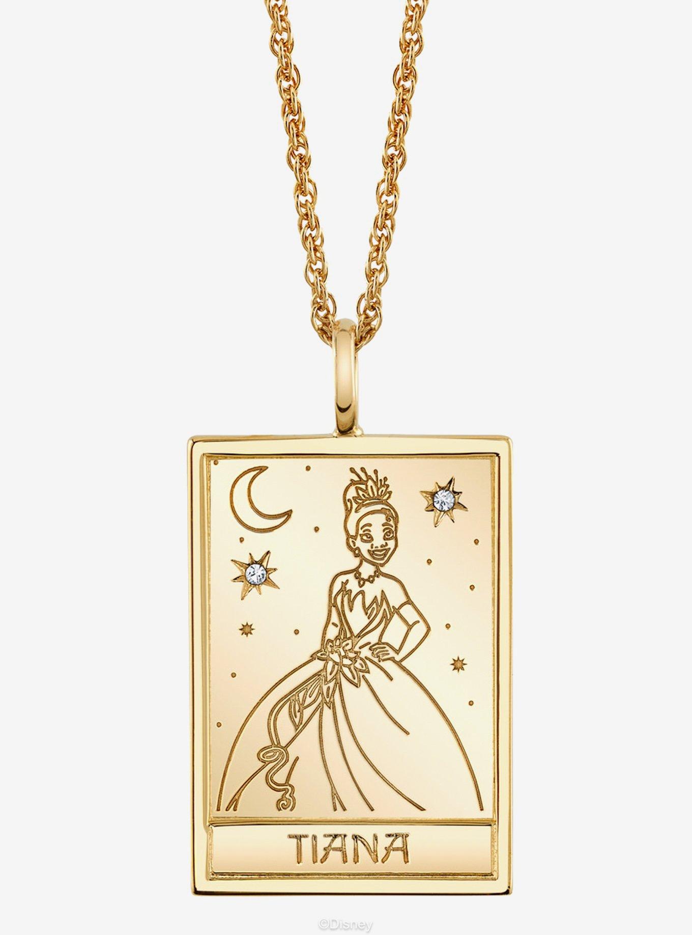 Disney x RockLove The Princess And The Frog Tiana Tablet Gold Plated Necklace, , hi-res