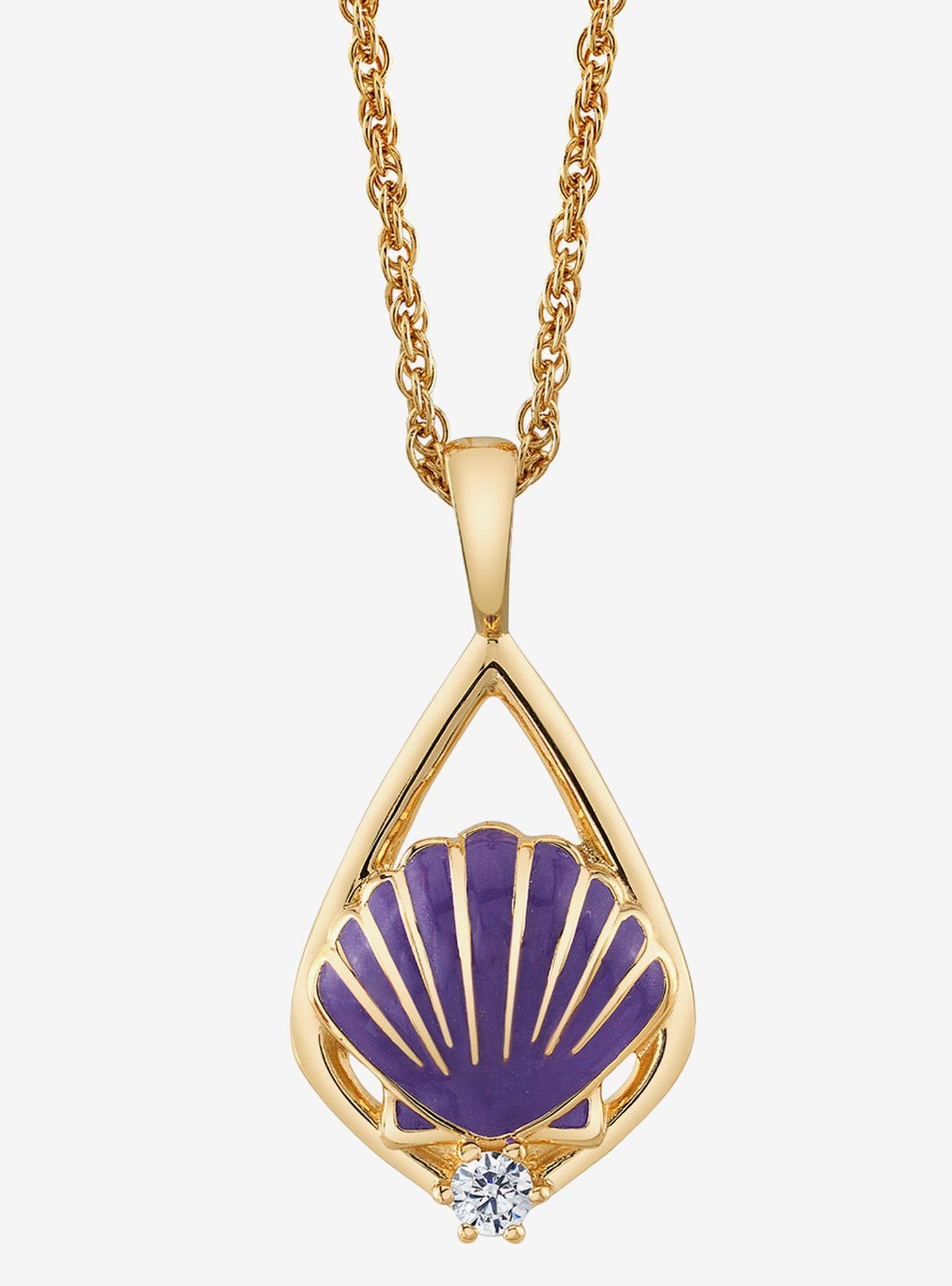 Disney x RockLove The Little Mermaid Ariel Keepsake Gold Plated Necklace, , hi-res