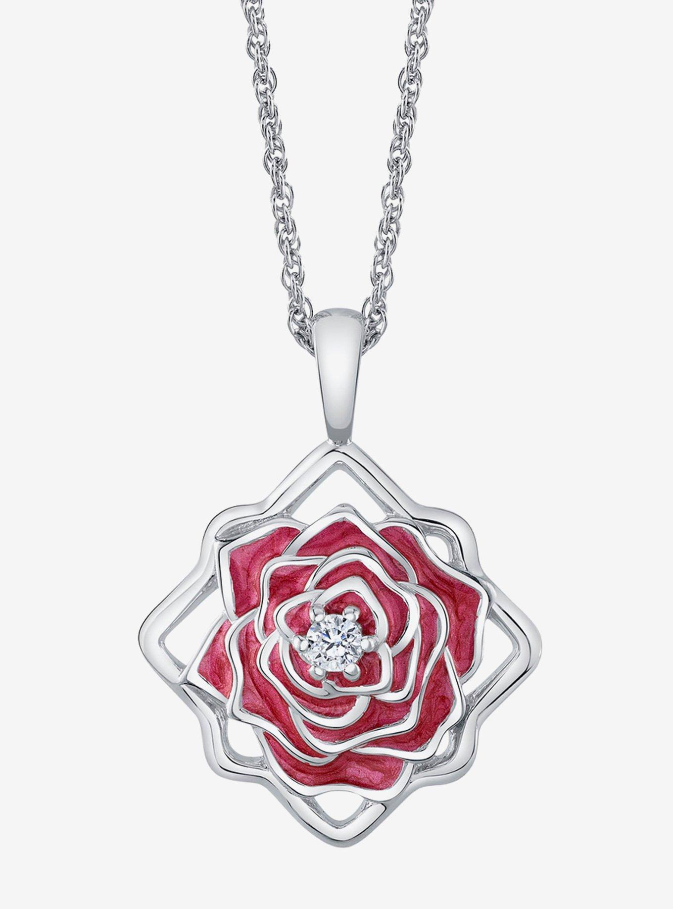 Disney x RockLove Beauty And The Beast Belle Keepsake Sterling Silver Necklace, , hi-res