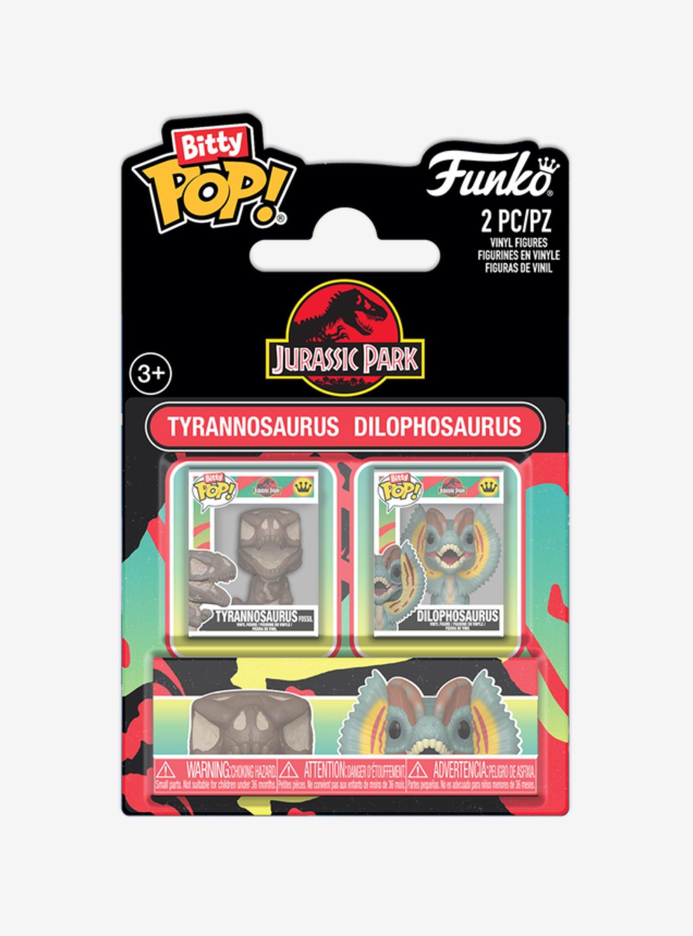 Funko Jurassic Park Bitty Pop! Tyrannosaurus Fossil & Dilophosaurus Figure Set
