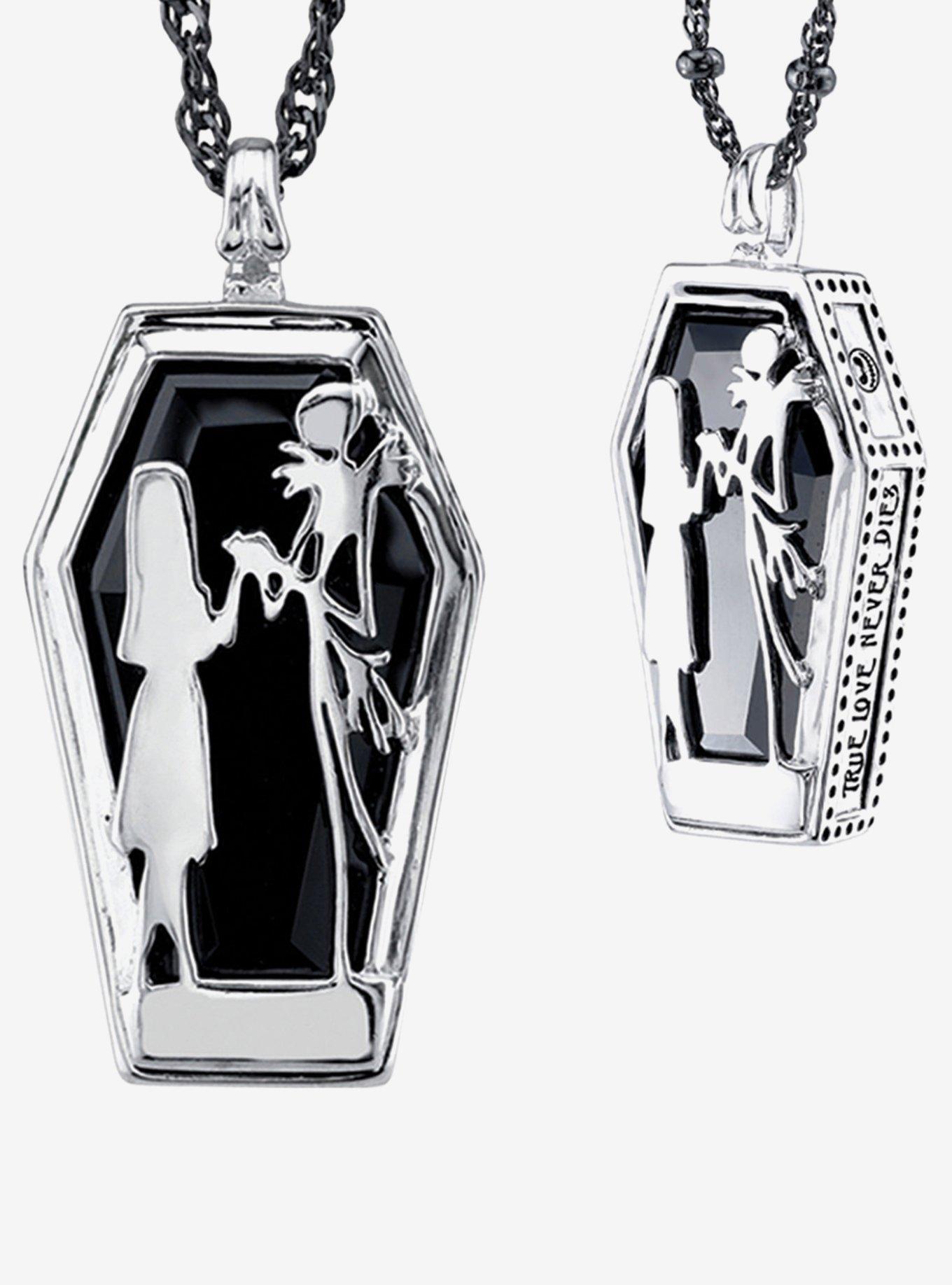 Disney x RockLove The Nightmare Before Christmas Jack & Sally Necklace, , hi-res