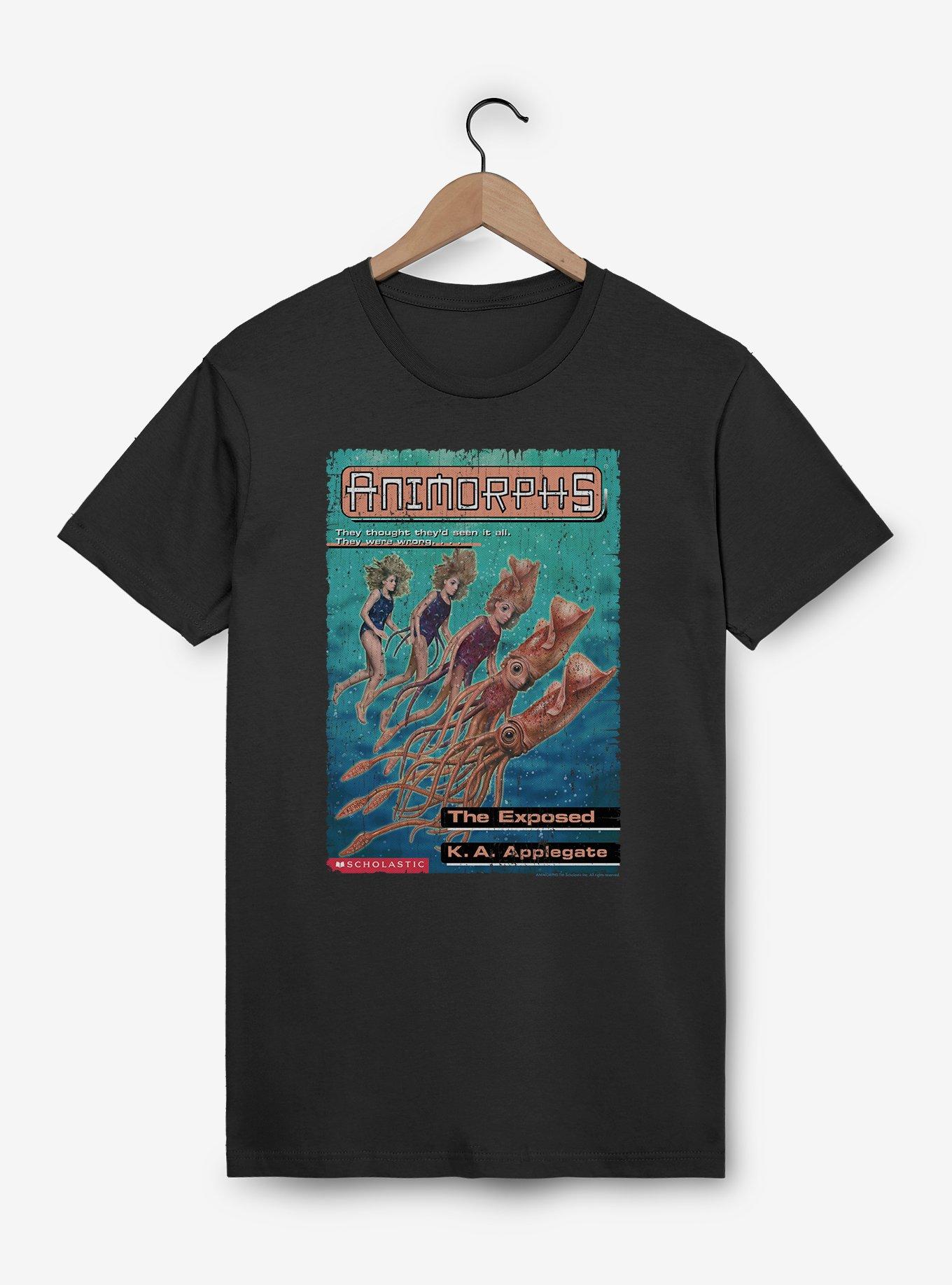 Animorphs The Exposed Squid Book Cover T-Shirt, BLACK, hi-res view 1