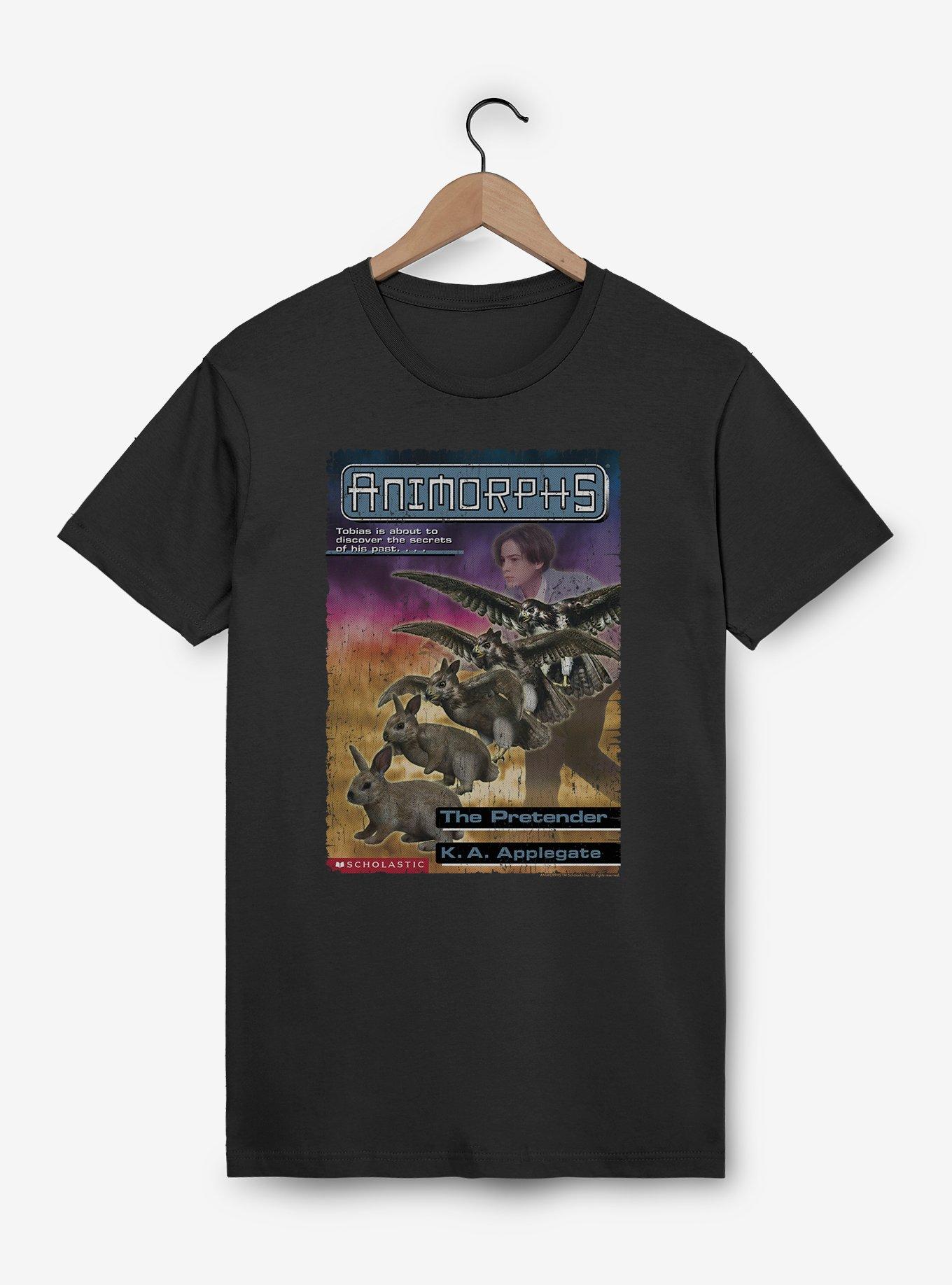 Animorphs The Pretender Rabbit Book Cover T-Shirt, BLACK, hi-res view 1