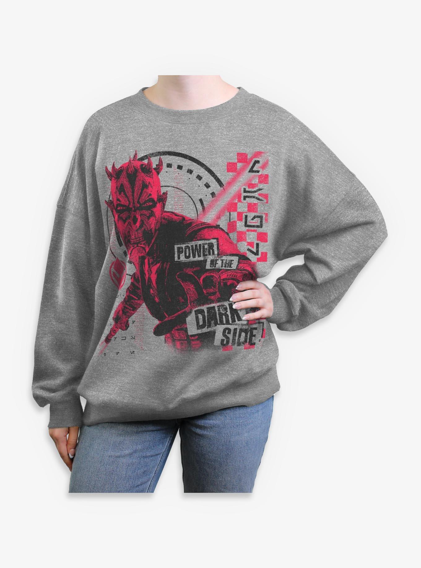 Star Wars: Maul Shadow Lord Power Of The Dark Side Girls Oversized Sweatshirt Hot Topic Exclusive, , hi-res