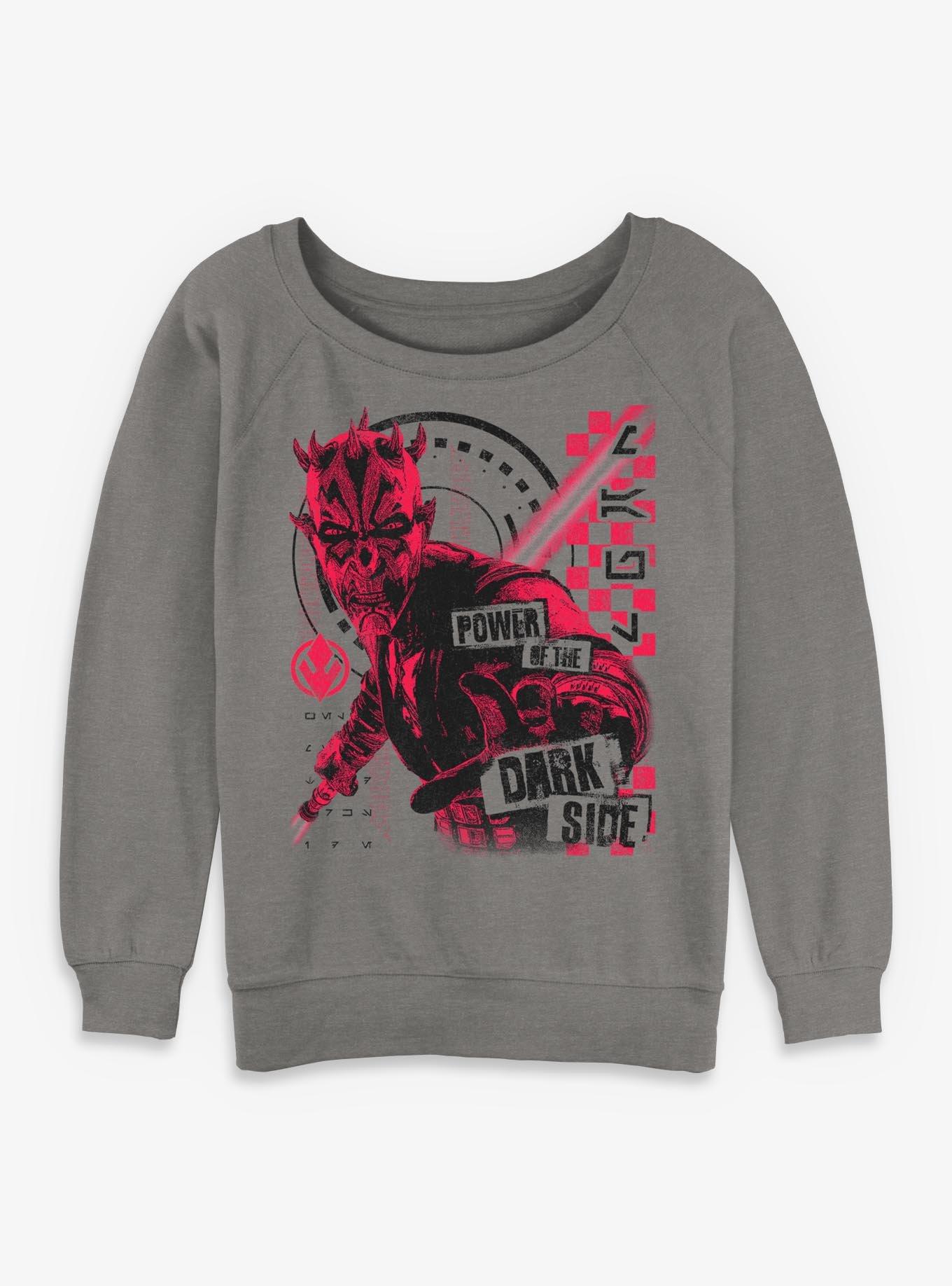 Star Wars: Maul Shadow Lord Power Of The Dark Side Girls Slouchy Sweatshirt Hot Topic Exclusive, , hi-res