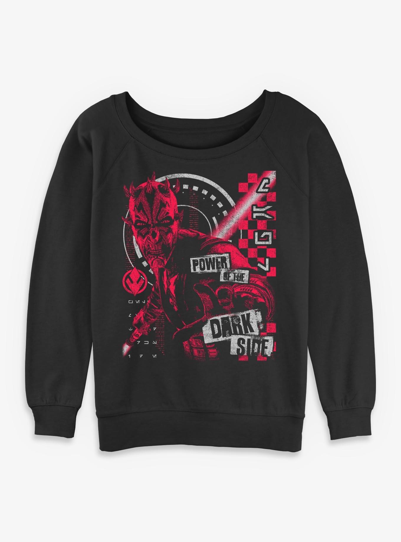 Star Wars: Maul Shadow Lord Power Of The Dark Side Girls Slouchy Sweatshirt Hot Topic Exclusive, , hi-res