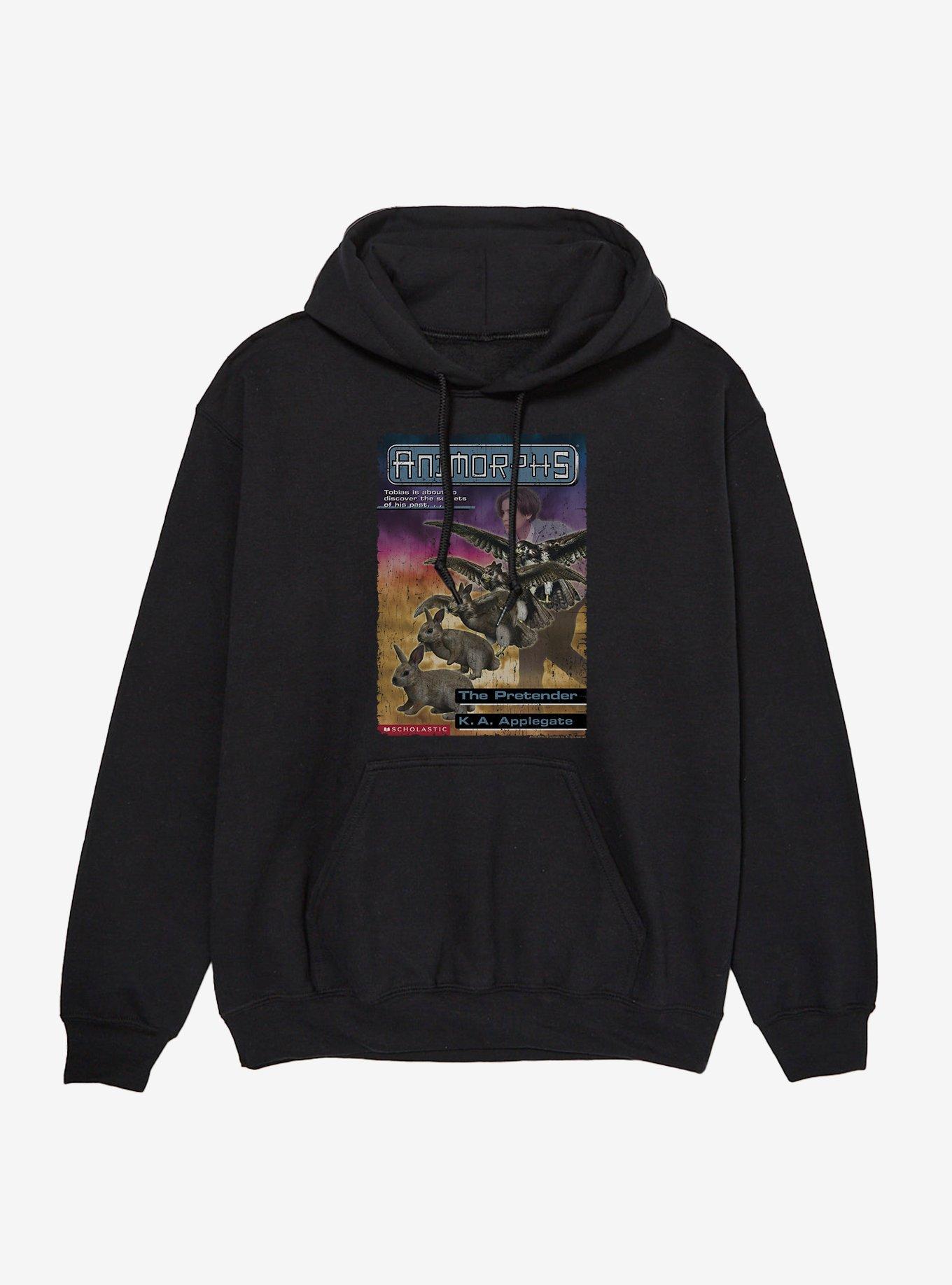 Animorphs The Pretender Rabbit Book Cover Hoodie, BLACK, hi-res view 1