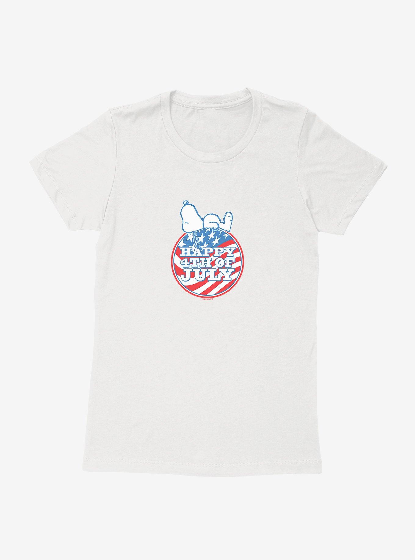 Peanuts Snoopy Happy 4th Of July Womens T-Shirt