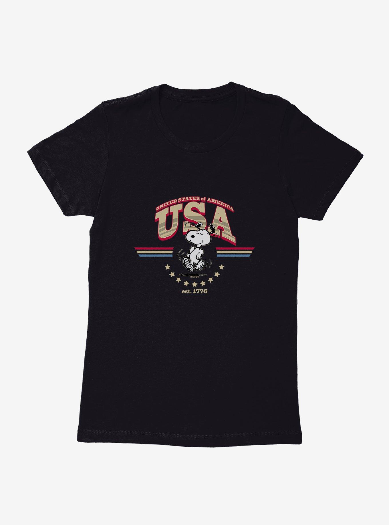 Peanuts Snoopy USA Womens T-Shirt, , hi-res