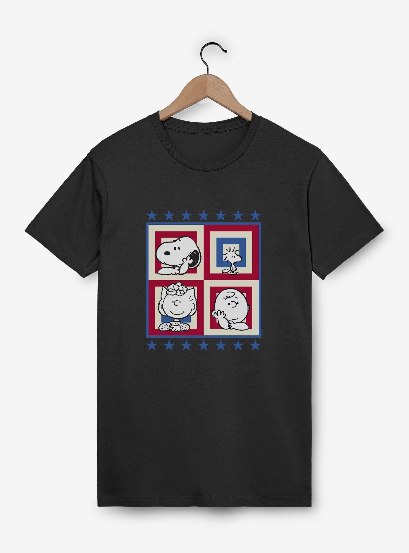Peanuts Group Patriotic Squares T-Shirt, , hi-res