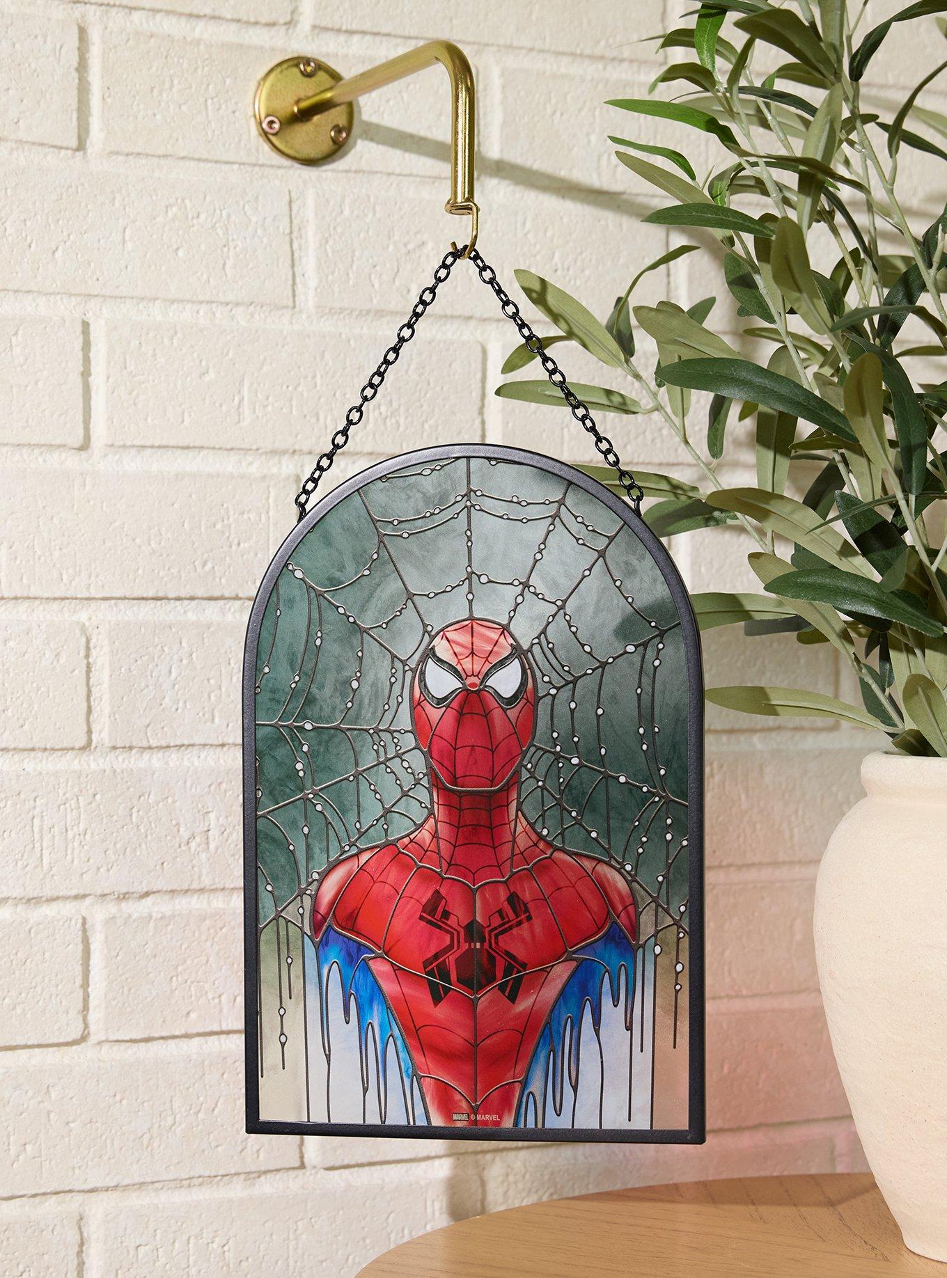 Marvel Spider-Man Web Portrait Stained Glass Wall Art - BoxLunch Exclusive