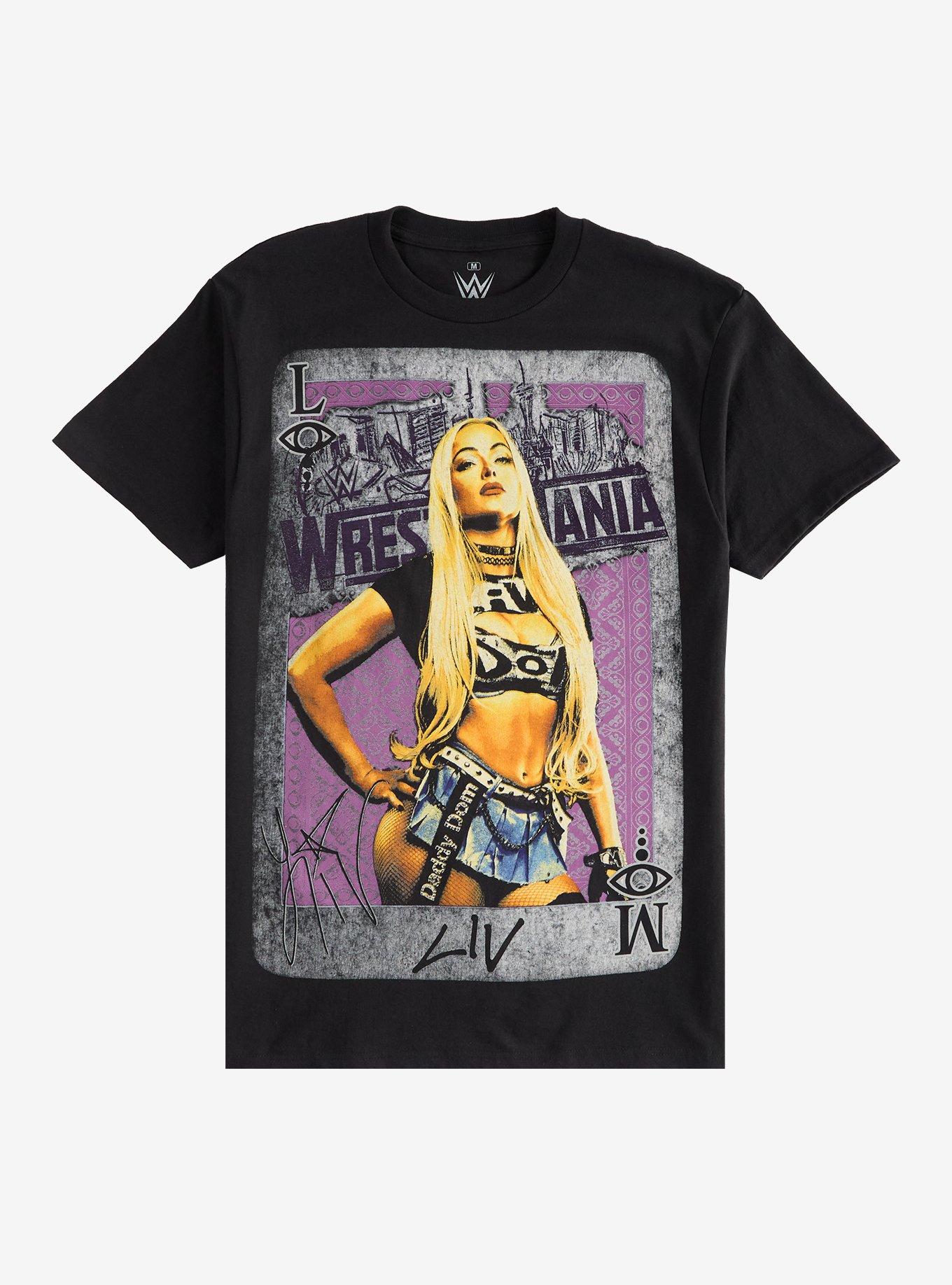 WWE Liv Morgan WrestleMania Card T-Shirt, , hi-res