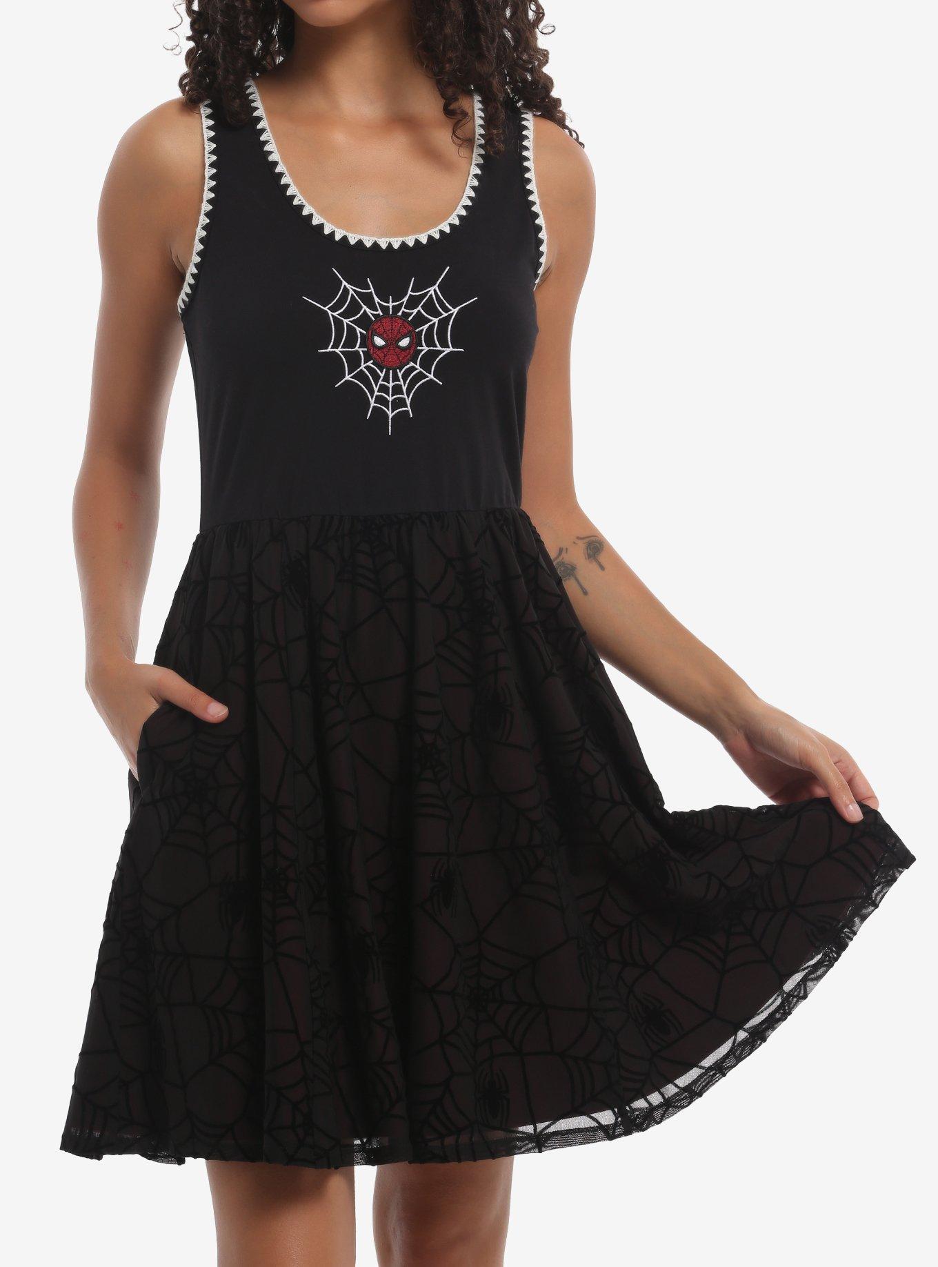 Her Universe Marvel Spider-Man Web Heart Dress Her Universe Exclusive, , hi-res