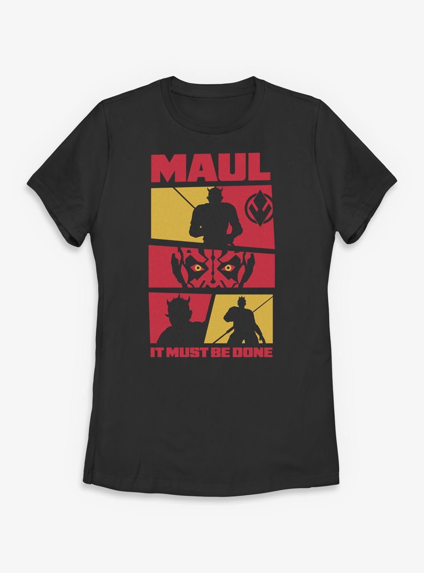 Star Wars: Maul - Shadow Lord It Must Be Done Womens T-Shirt, BLACK, hi-res view 1