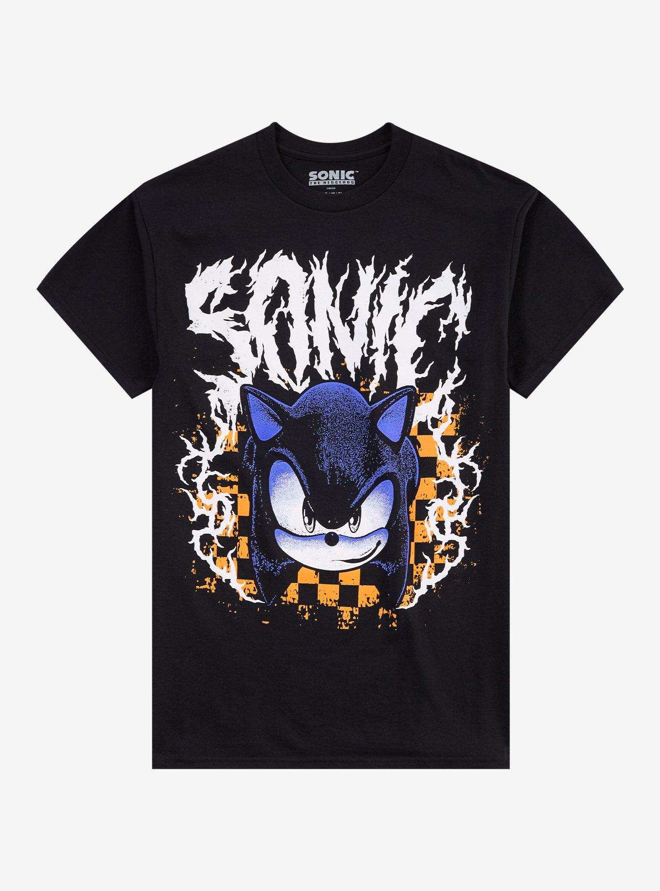 Sonic The Hedgehog Checkered Metal T-Shirt, , hi-res