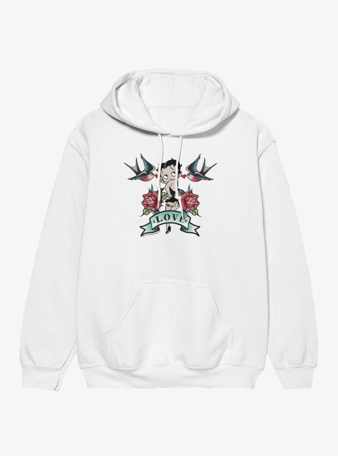 Betty Boop Love Tattoo Hoodie, , hi-res