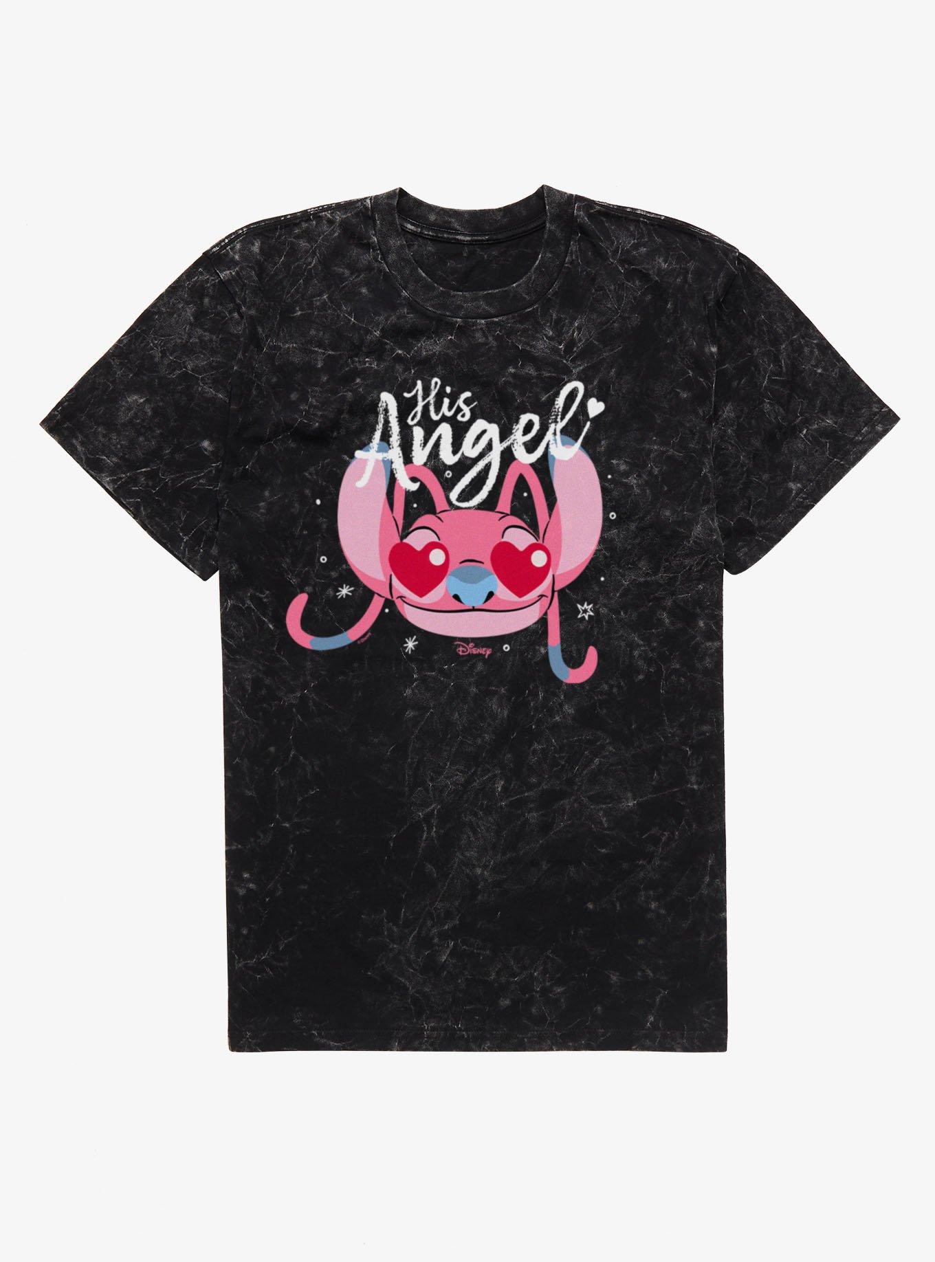 Disney Lilo & Stitch His Angel Mineral Wash T-Shirt, , hi-res