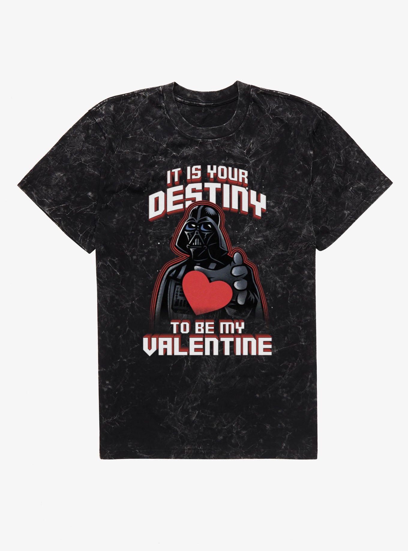 Star Wars It Is Your Destiny To Be My Valentine Mineral Wash T-Shirt, , hi-res