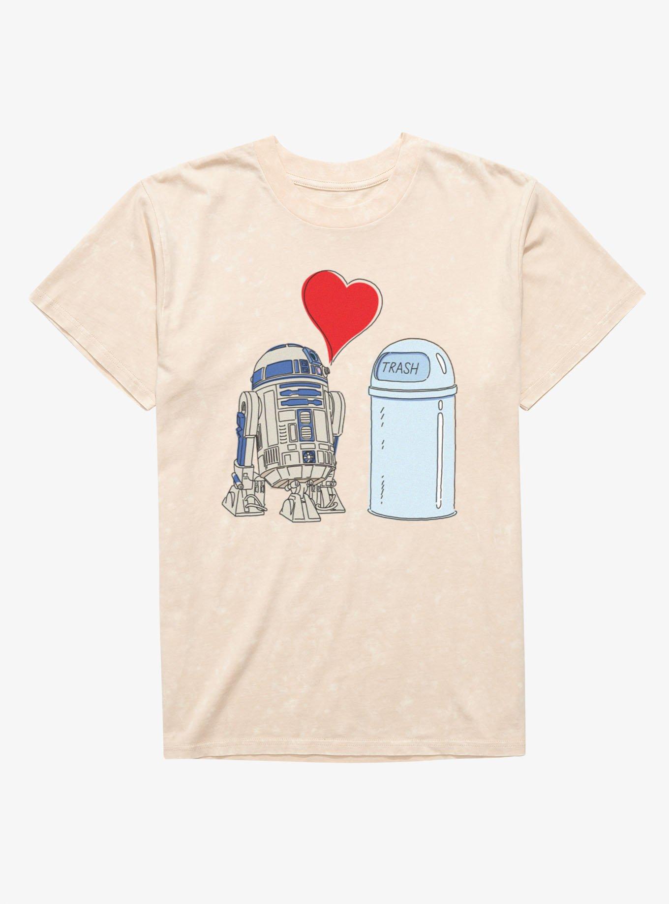 Star Wars R2-D2 In Love Mineral Wash T-Shirt, , hi-res