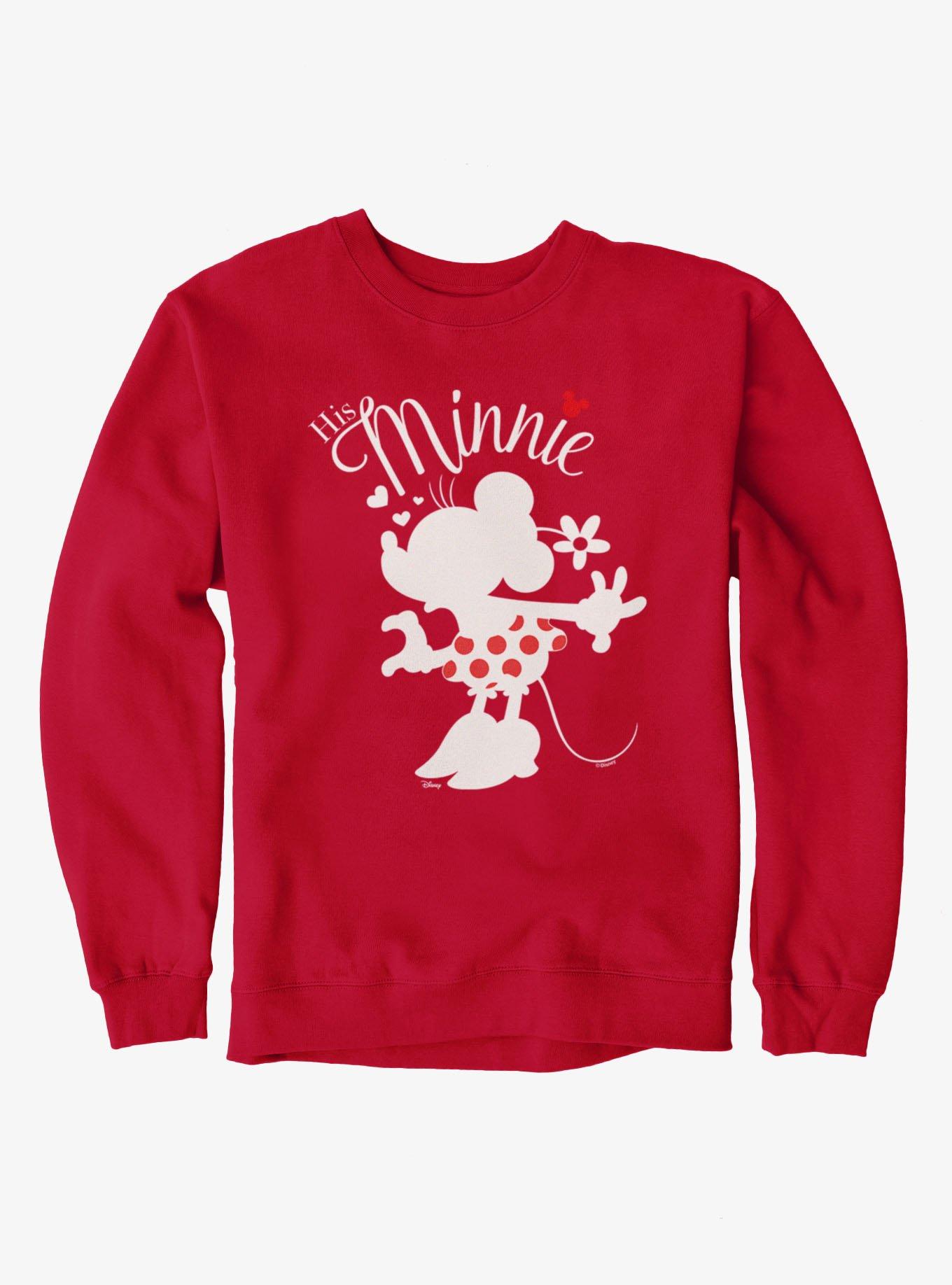 Disney Minnie Mouse His Minnie  Crew Sweatshirt, , hi-res