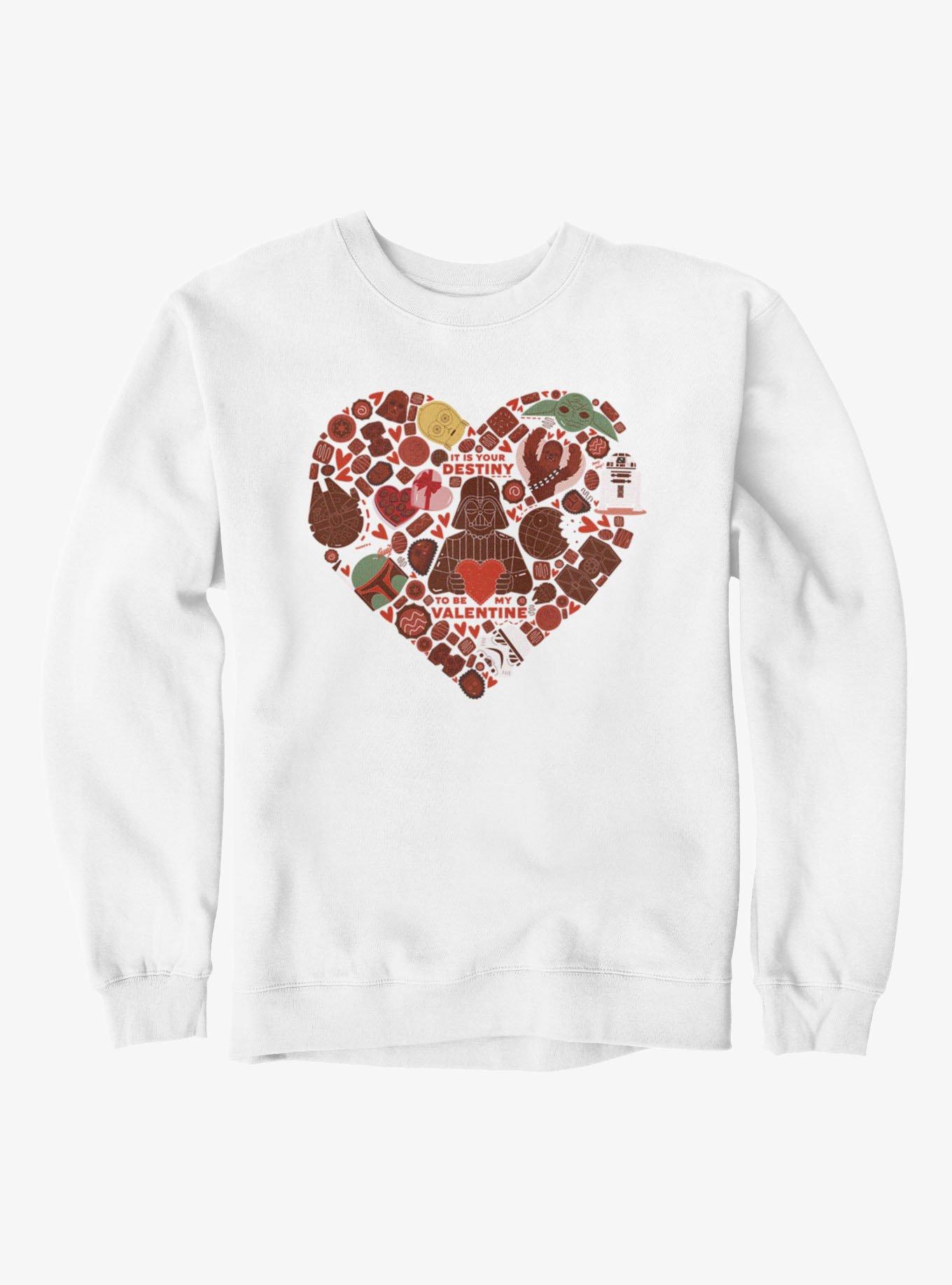 Star Wars Valentine's Day Chocolate Heart Crew Sweatshirt, , hi-res