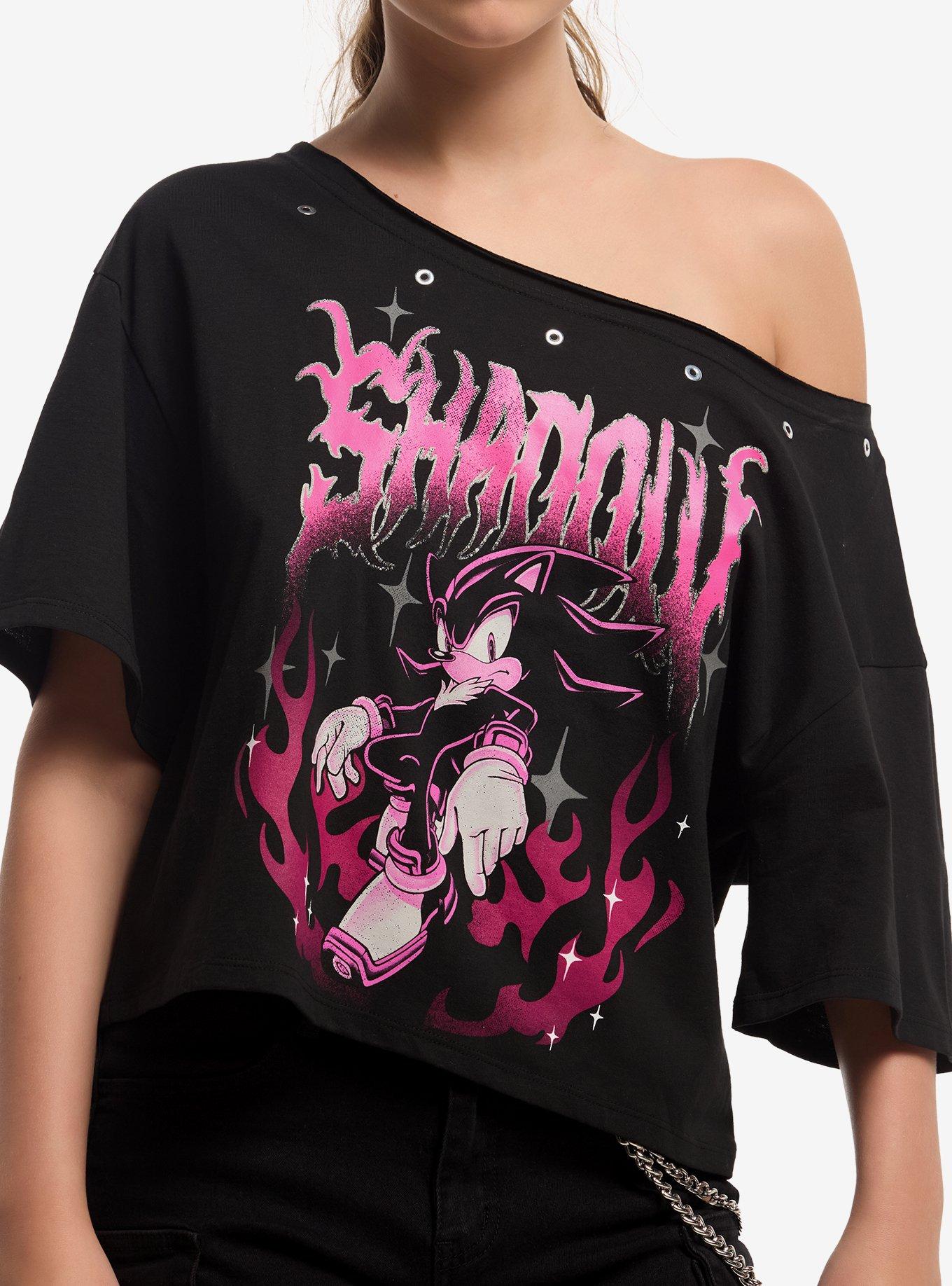 Sonic The Hedgehog Shadow Grommet Girls Off-Shoulder T-Shirt, , hi-res