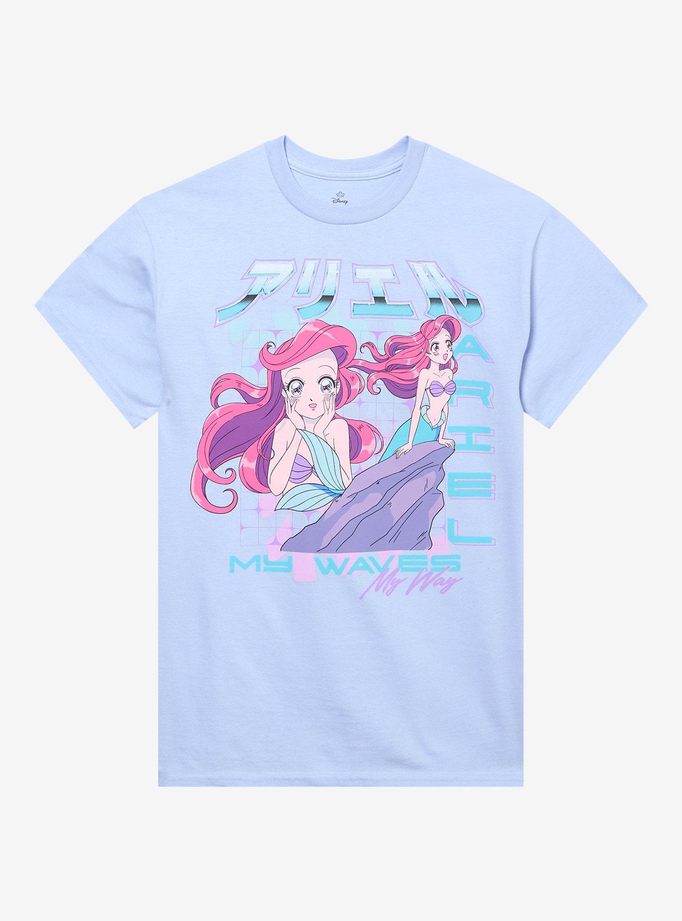 Disney The Little Mermaid Ariel Anime Art T-Shirt