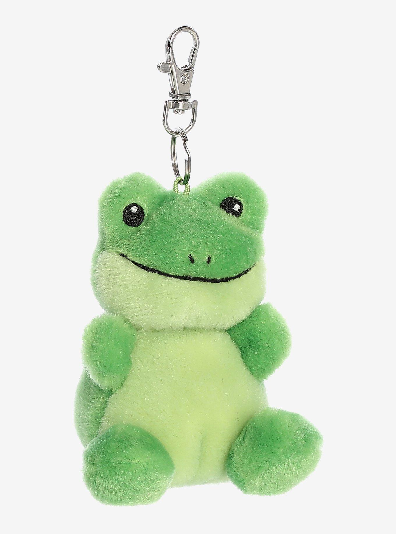 Aurora Palm Pals Ribbits Frog Plush Bag Clip, , hi-res