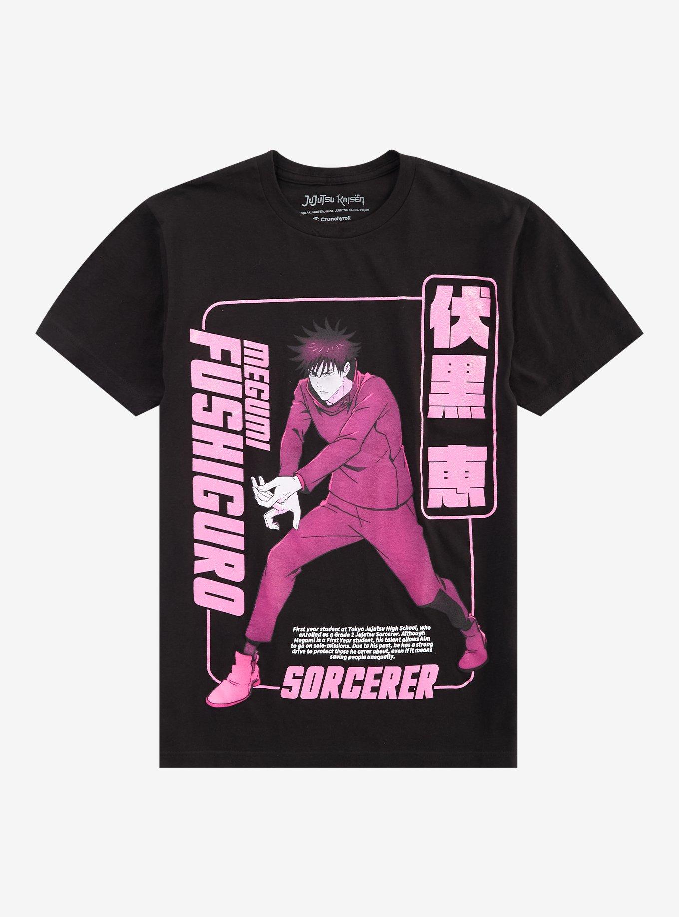 Jujutsu Kaisen Megumi Pink Glitter T-Shirt, , hi-res
