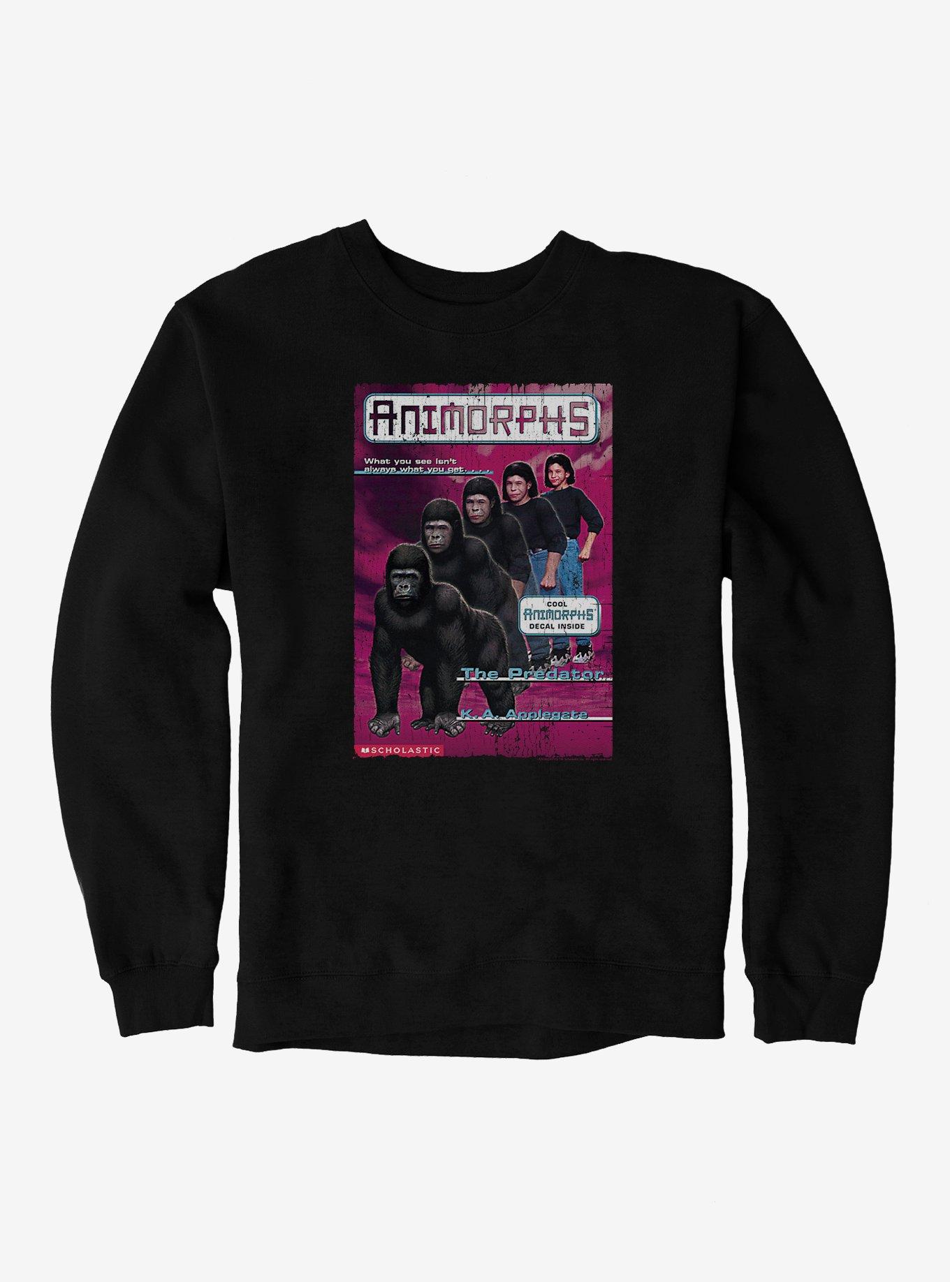 Animorphs The Predator Gorilla Book Cover Sweatshirt, BLACK, hi-res view 1