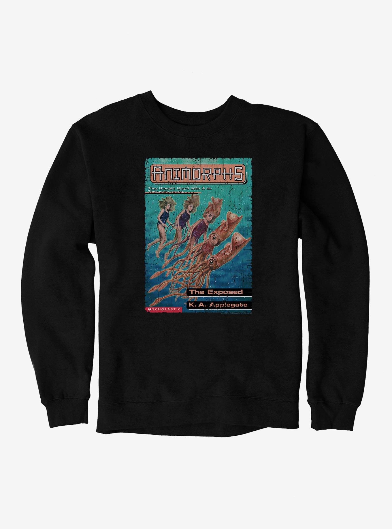 Animorphs The Exposed Squid Book Cover Sweatshirt, BLACK, hi-res view 1