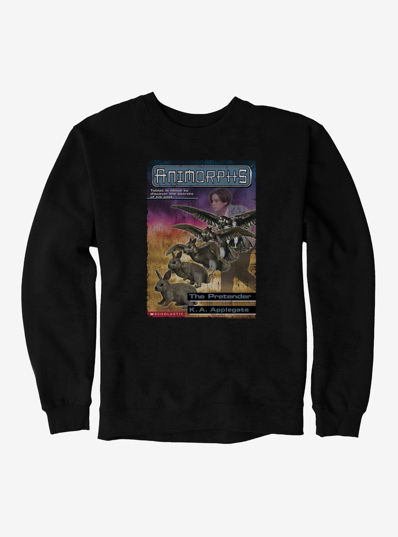 Animorphs The Pretender Rabbit Book Cover Sweatshirt, BLACK, hi-res view 1