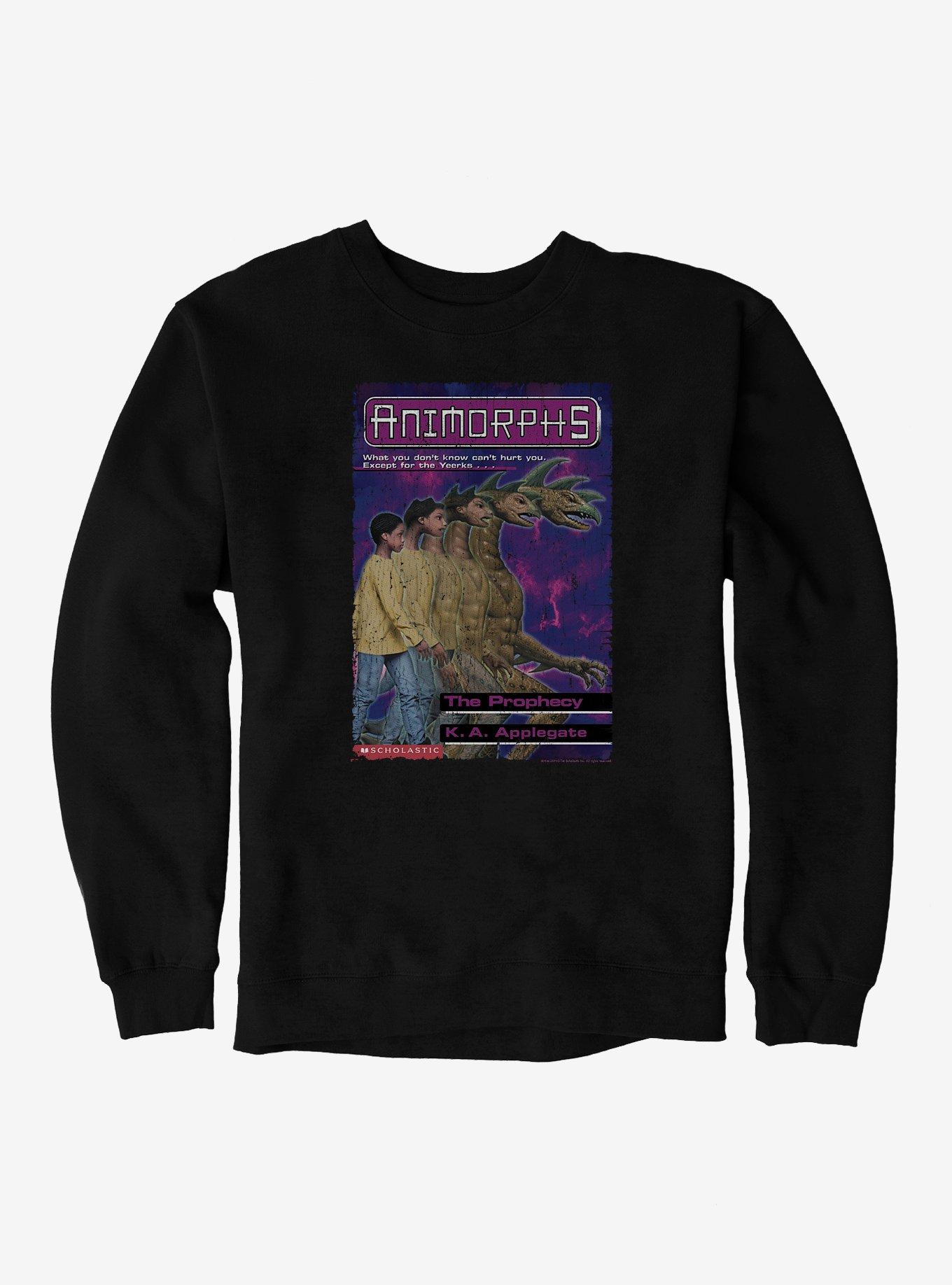 Animorphs The Prophecy Monster Book Cover Sweatshirt, BLACK, hi-res view 1