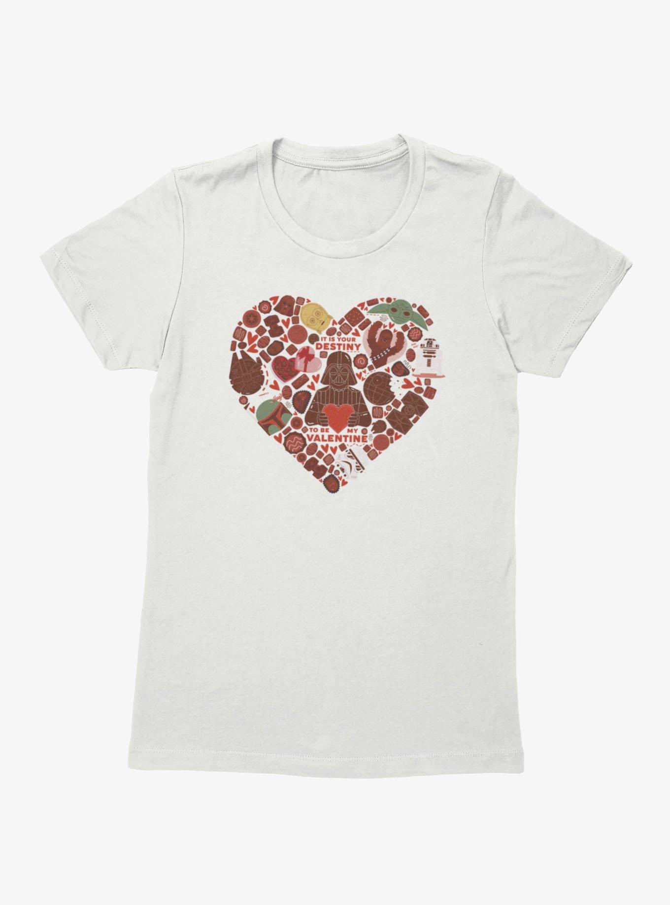 Star Wars Valentine's Day Chocolate Heart Womens T-Shirt