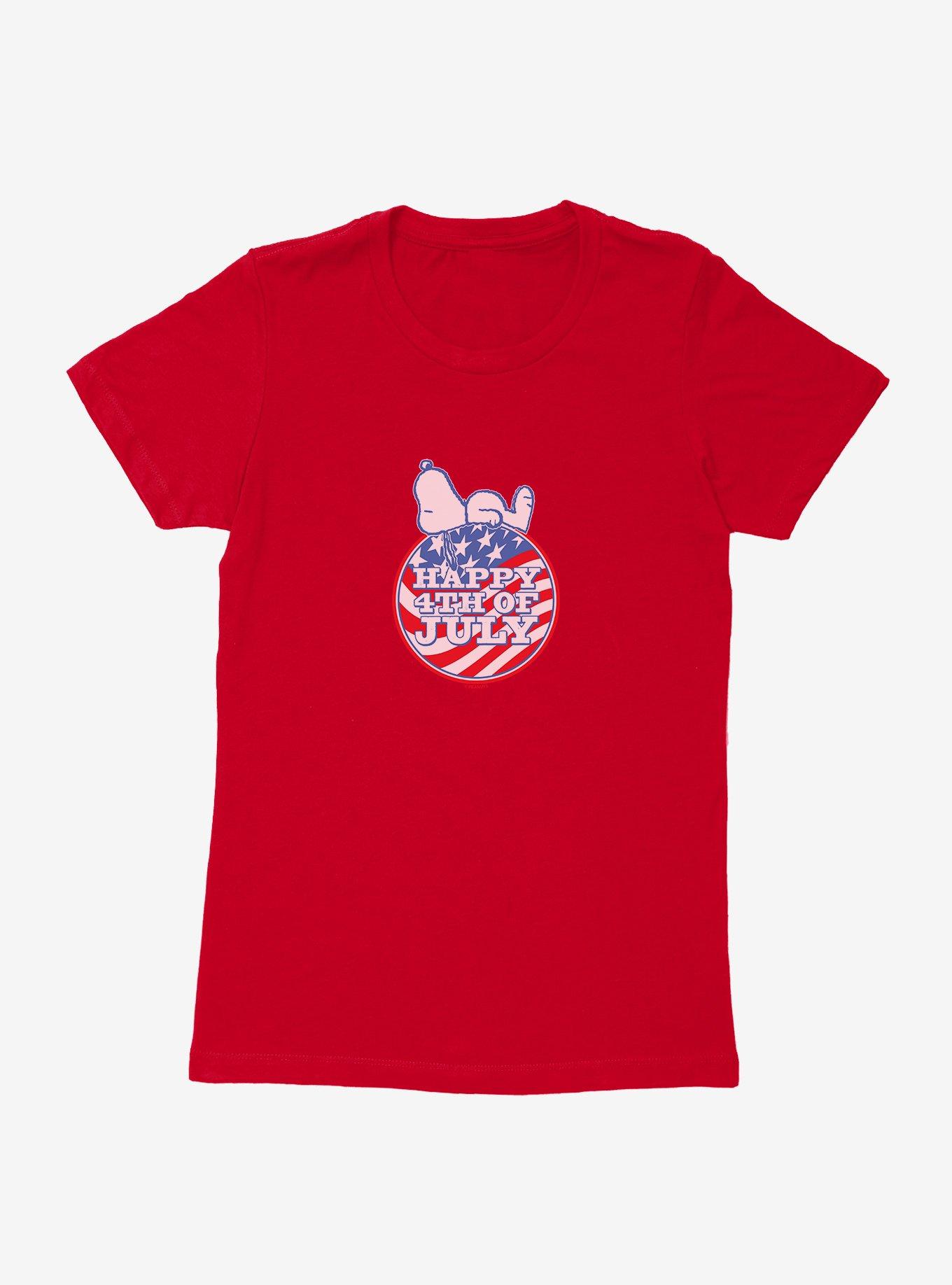 Peanuts Snoopy Happy 4th Of July Womens T-Shirt, , hi-res