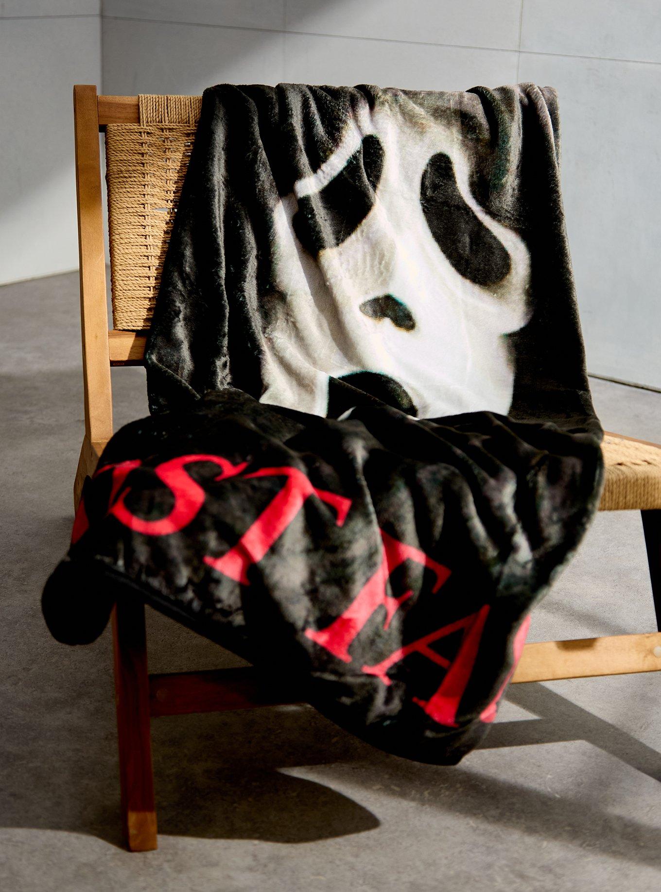 Ghost Face Portrait Fleece Throw, , hi-res