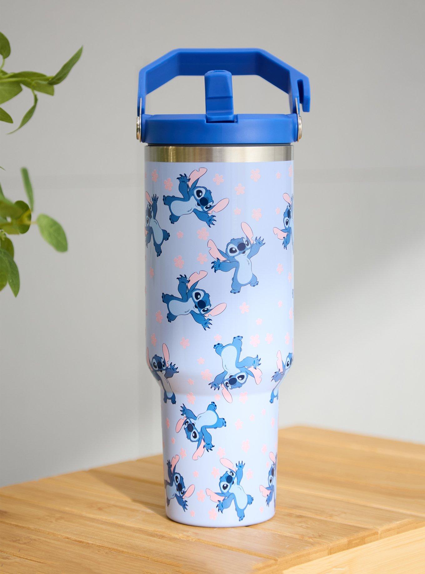 Disney Lilo & Stitch Allover Print Stitch Travel Straw Tumbler, , hi-res