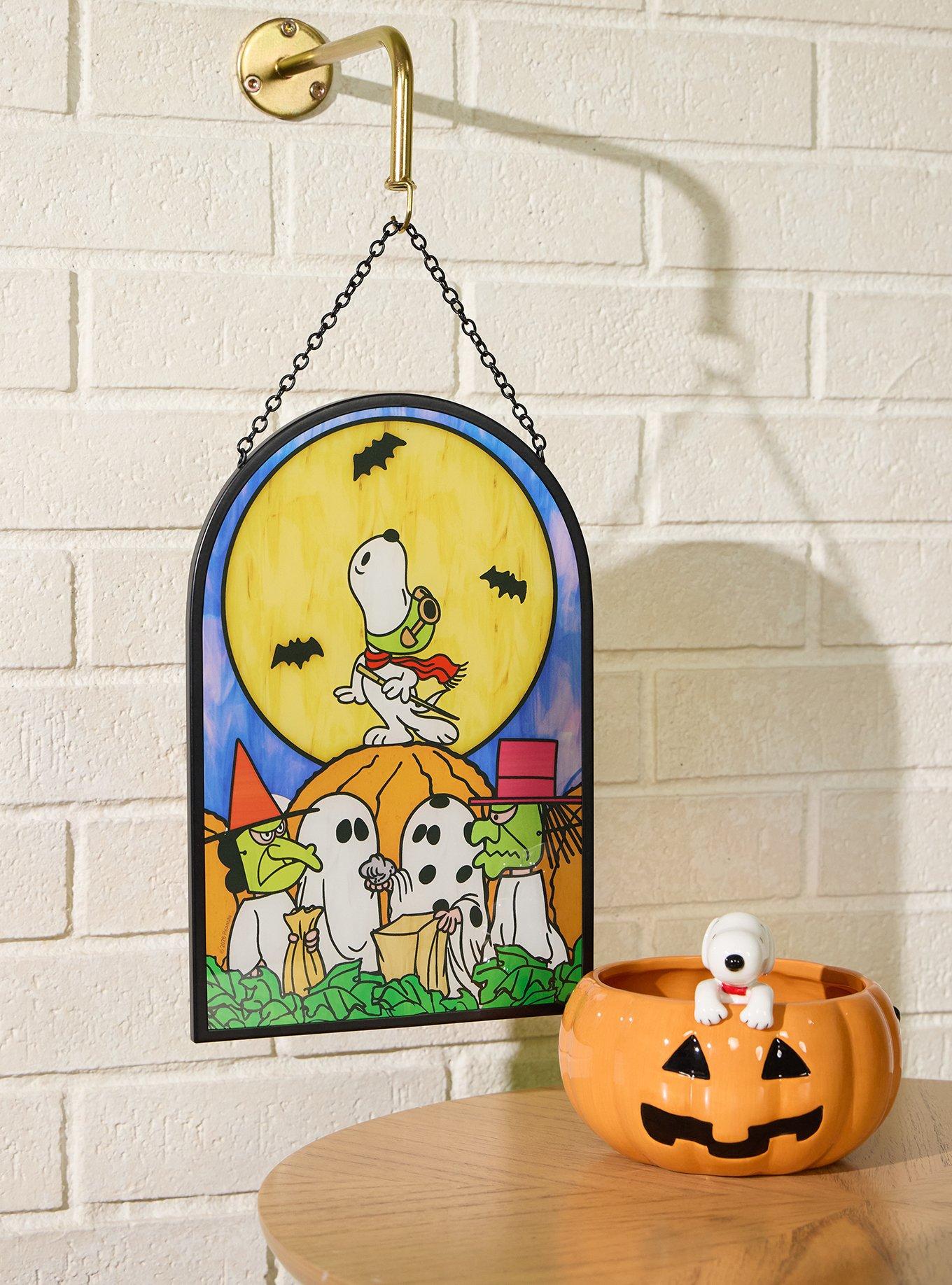 Peanuts The Great Pumpkin Scene Stained Glass Wall Art - BoxLunch Exclusive, , hi-res