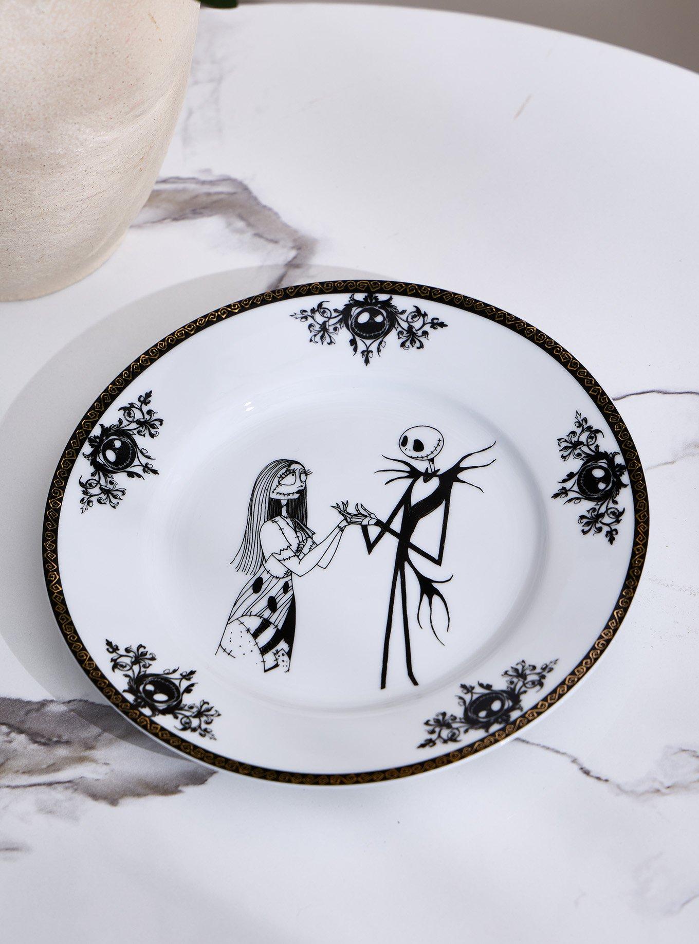 Disney The Nightmare Before Christmas Jack and Sally Tonal Salad Plate