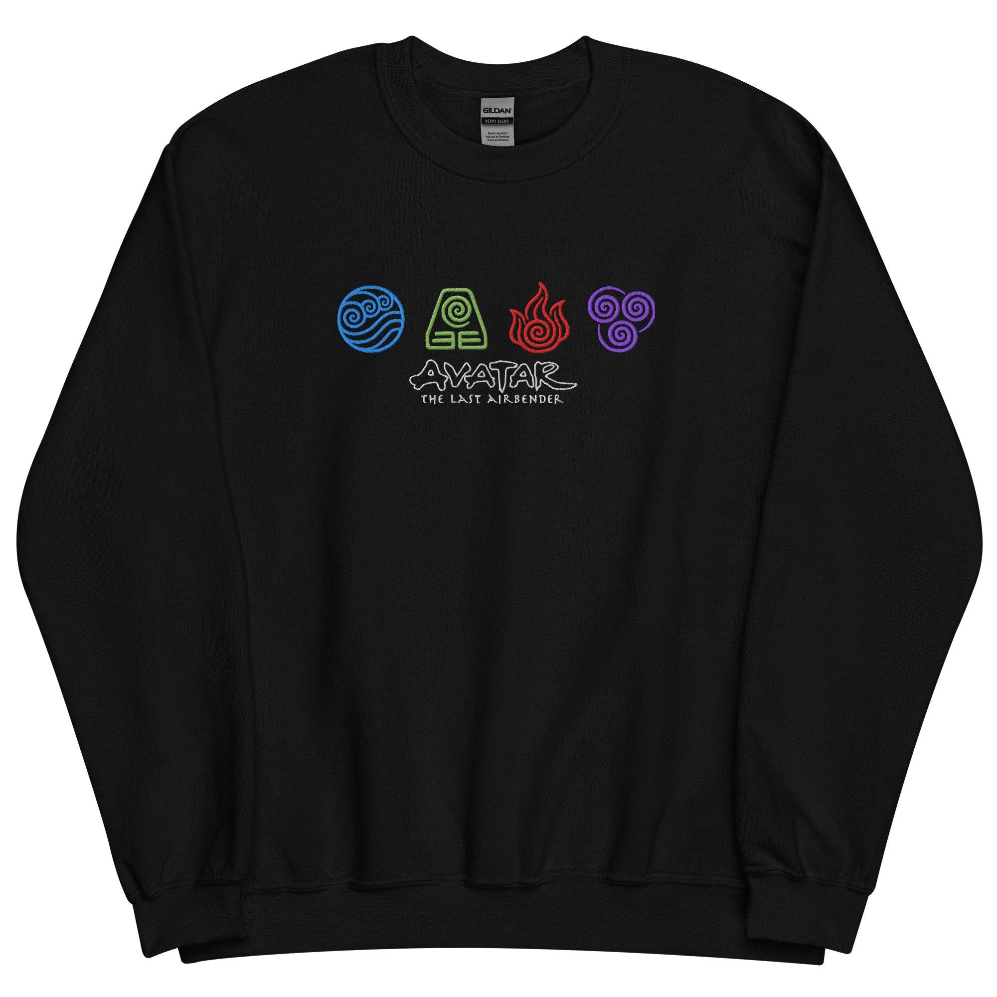 Avatar: The Last Airbender Color Elements Embroidered Logo Sweatshirt