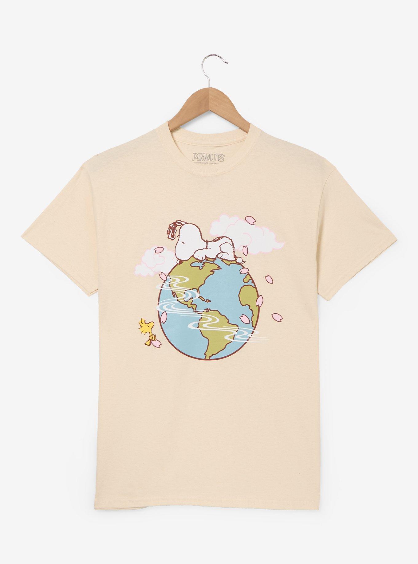 Peanuts Snoopy & Woodstock Floral Globe T-Shirt - BoxLunch Exclusive, , hi-res