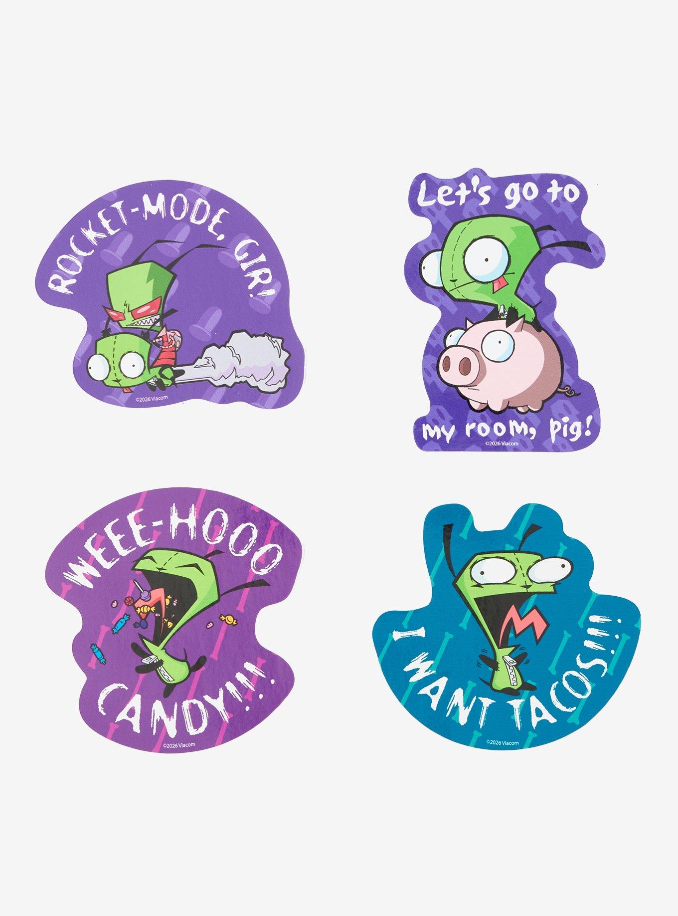 Whatever! Makes You Happy Invader Zim GIR Sticker Pack, , hi-res