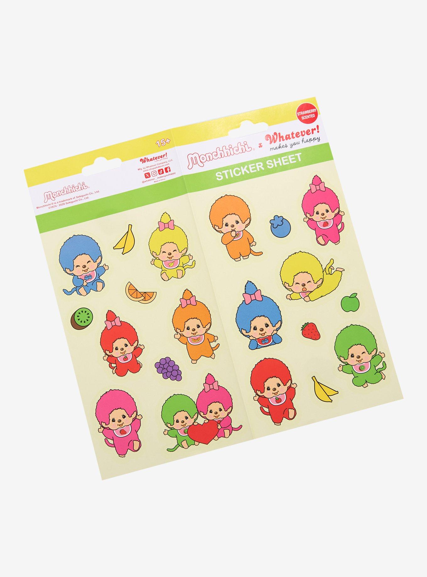 Whatever! Makes You Happy Monchhichi Scented Sticker Sheet, , hi-res