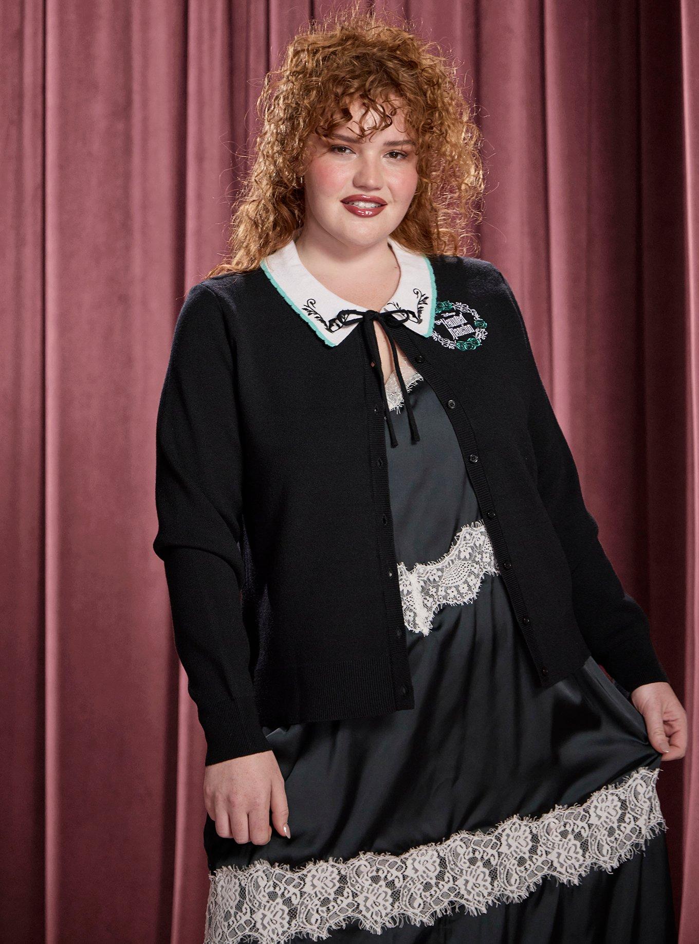 Her Universe Disney The Haunted Mansion Glow-in-the-Dark Plus Size Collared Cardigan Her Universe Exclusive