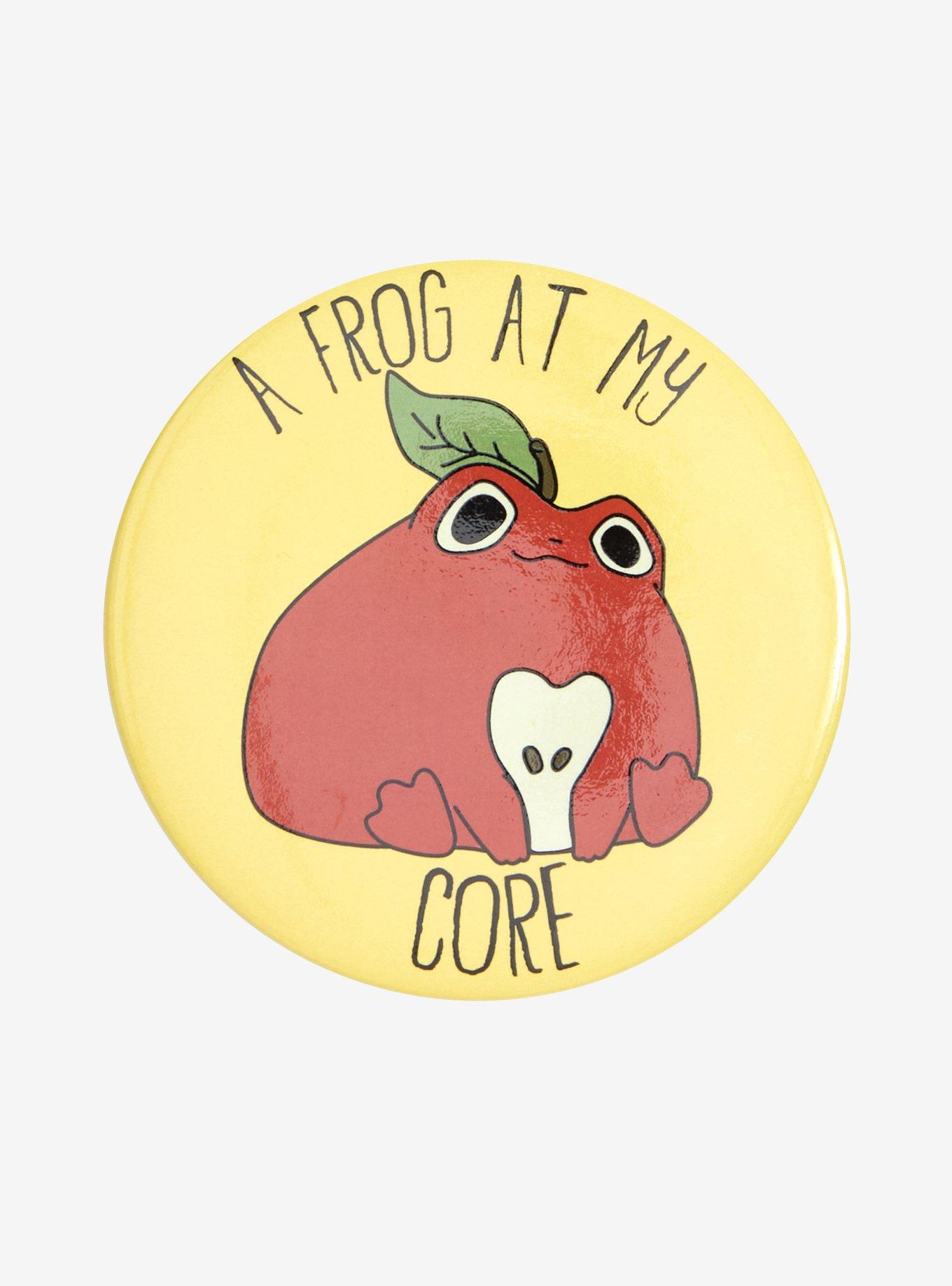 Apple Core Frog 3 Inch Button, , hi-res