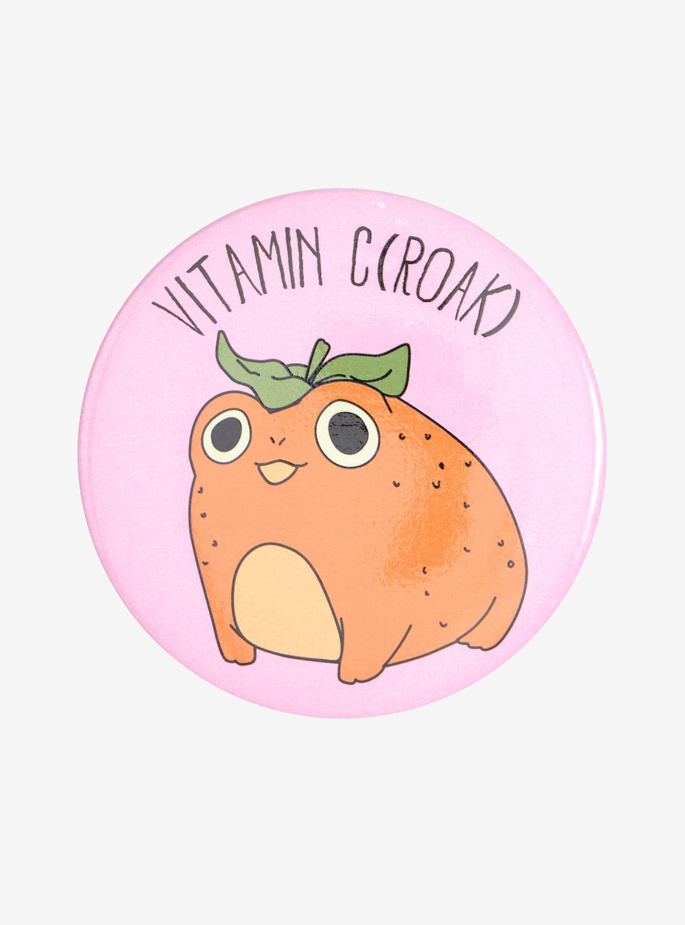 Vitamin C Frog 3 Inch Button By Guild Of Calamity, , hi-res