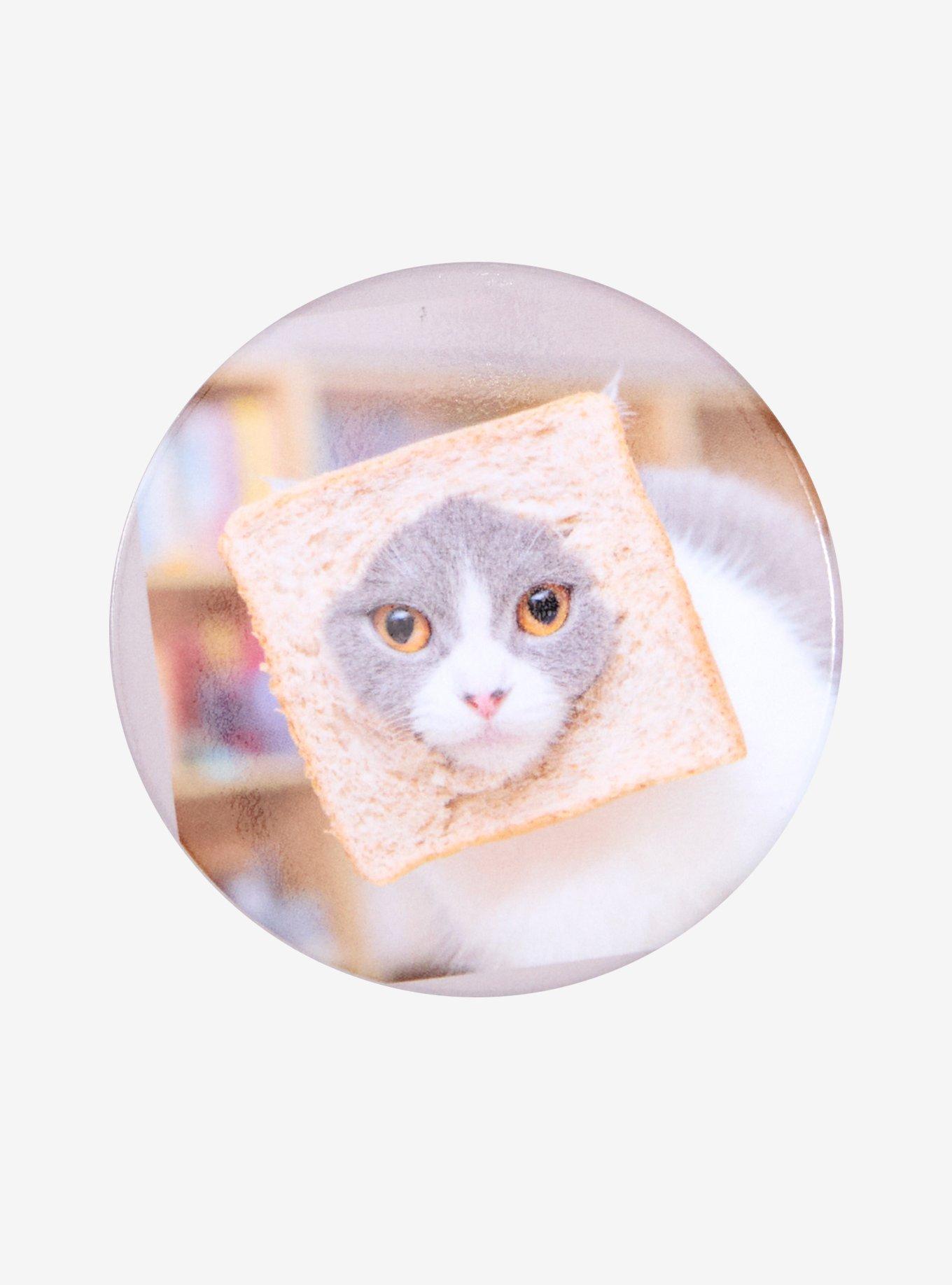Cat Bread 3 Inch Button, , hi-res
