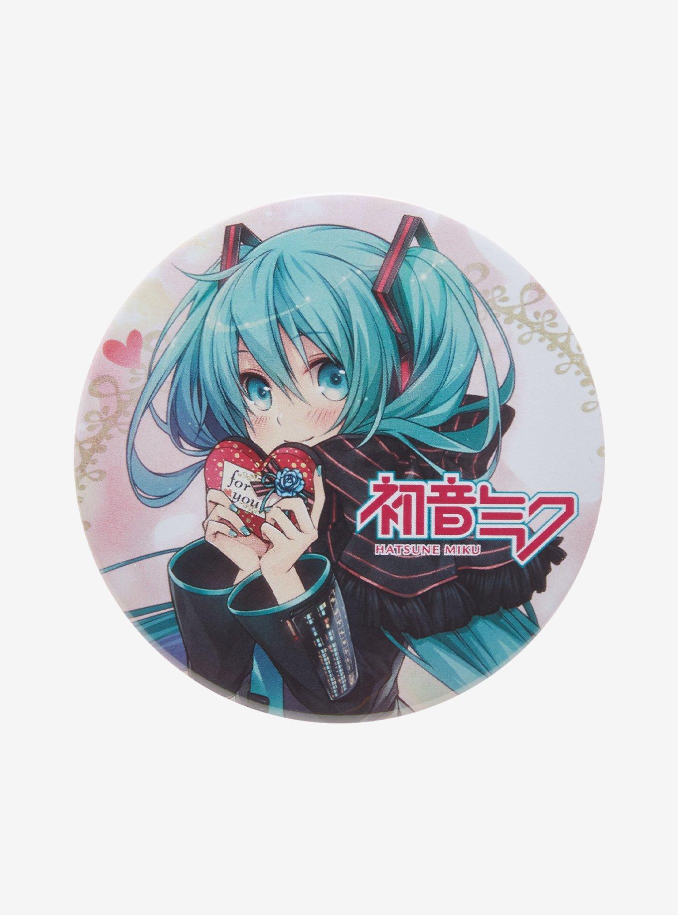 Hatsune Miku Heart Chocolate 3 Inch Button, , hi-res