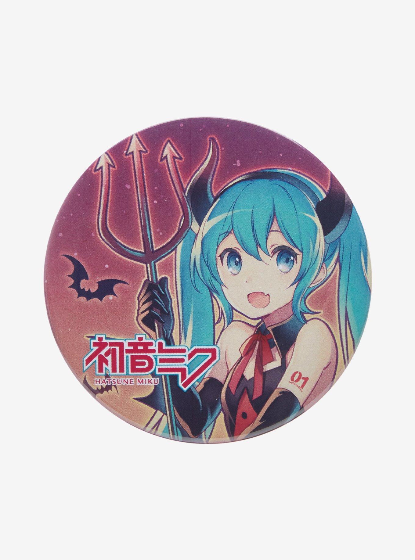 Hatsune Miku Demon 3 Inch Button By Choke, , hi-res