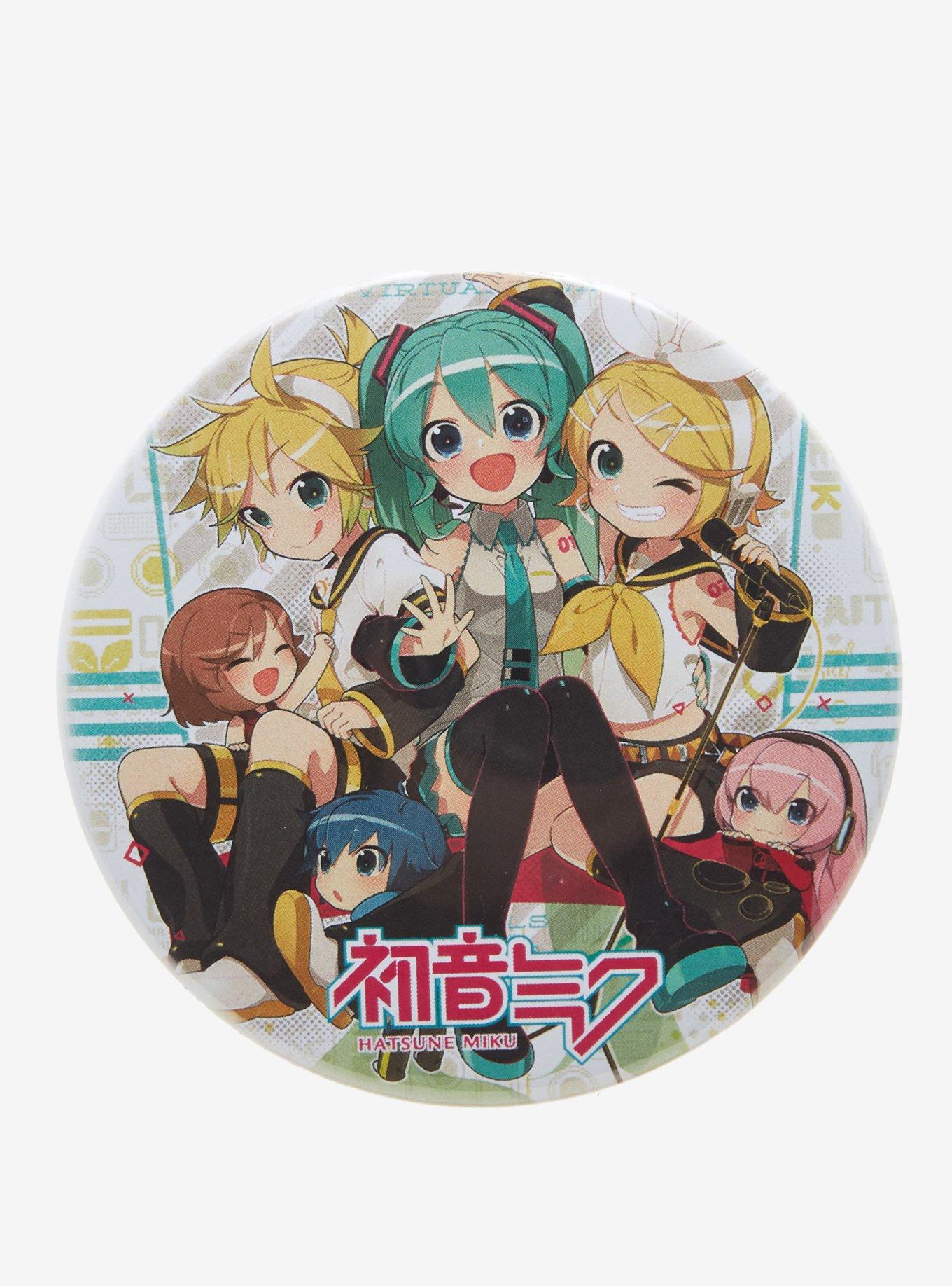 Hatsune Miku Group Chibi 3 Inch Button, , hi-res